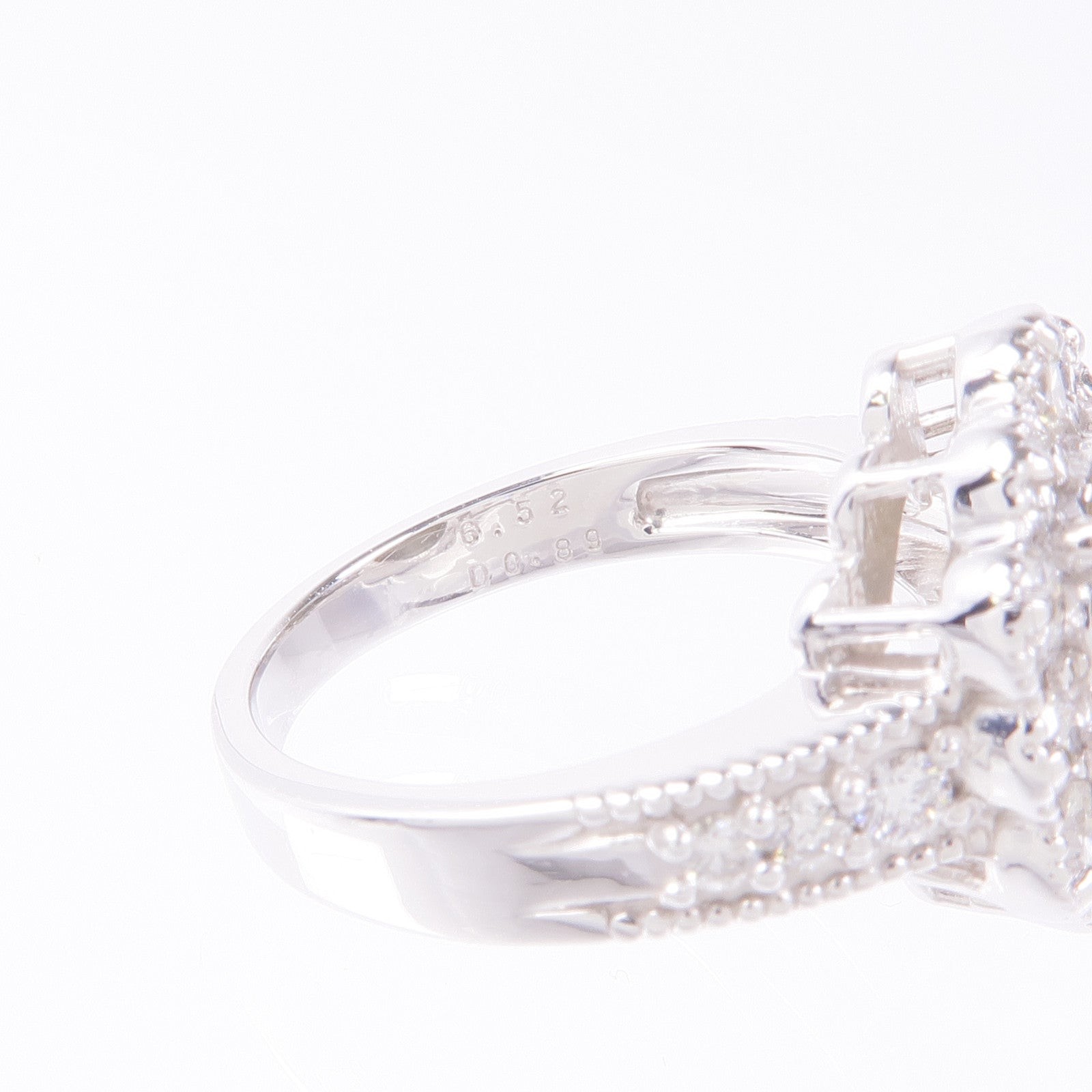 JEWELRY PT900鉑金Cat's Eye/Diamond Ring貓眼石/鑽石戒指US#6.25