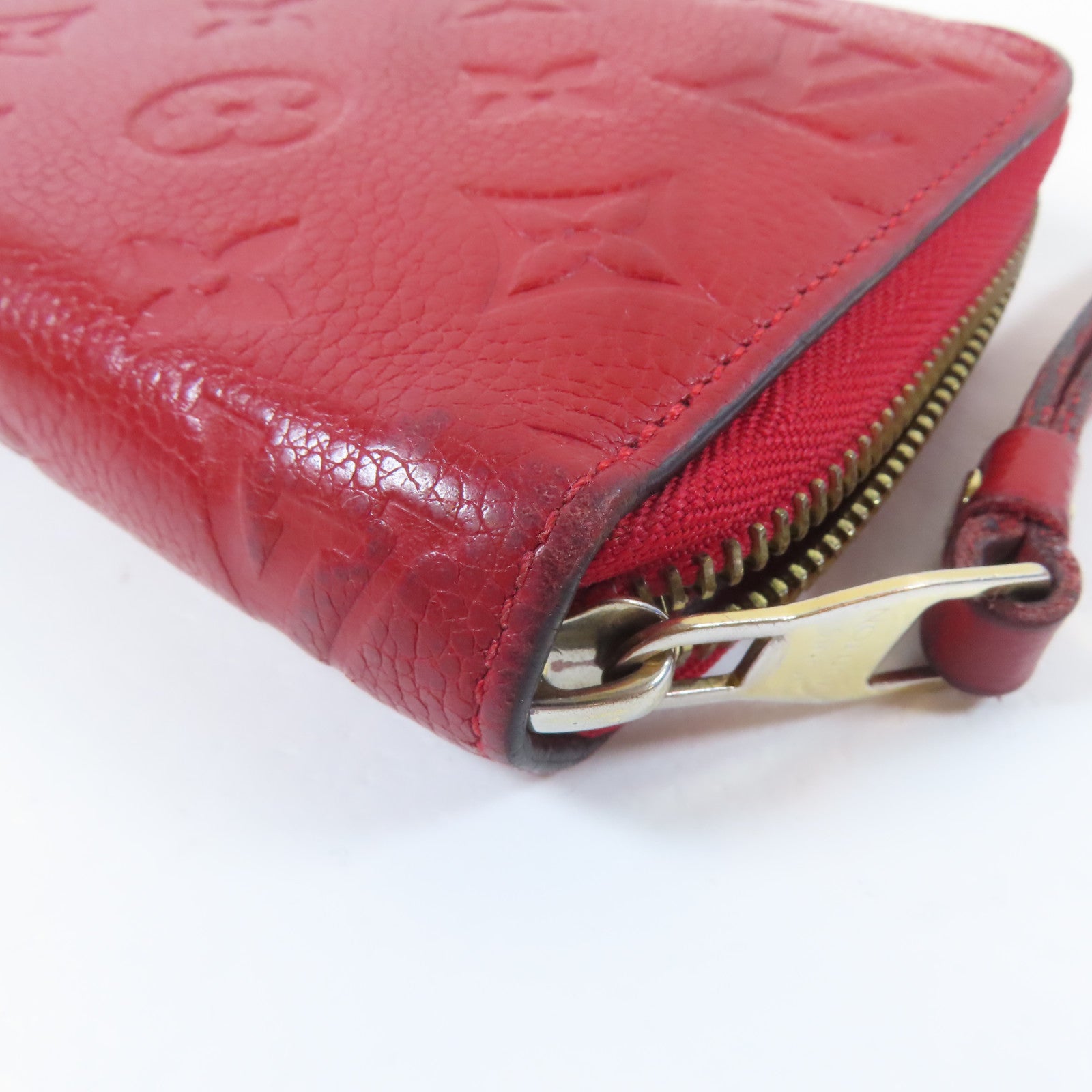 LOUIS VUITTON 【激減優惠】Monogram Empreinte Long Round Wallet金扣長錢包紅色