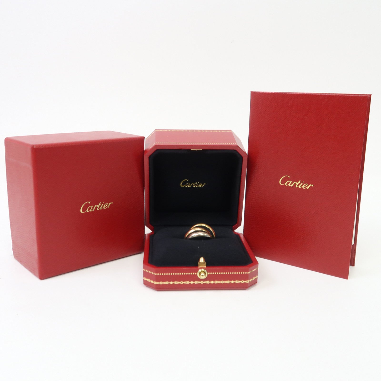CARTIER 【激減優惠】18K白金/黃金/玫瑰金Trinity Ring戒指Cartier#51/US#5.75
