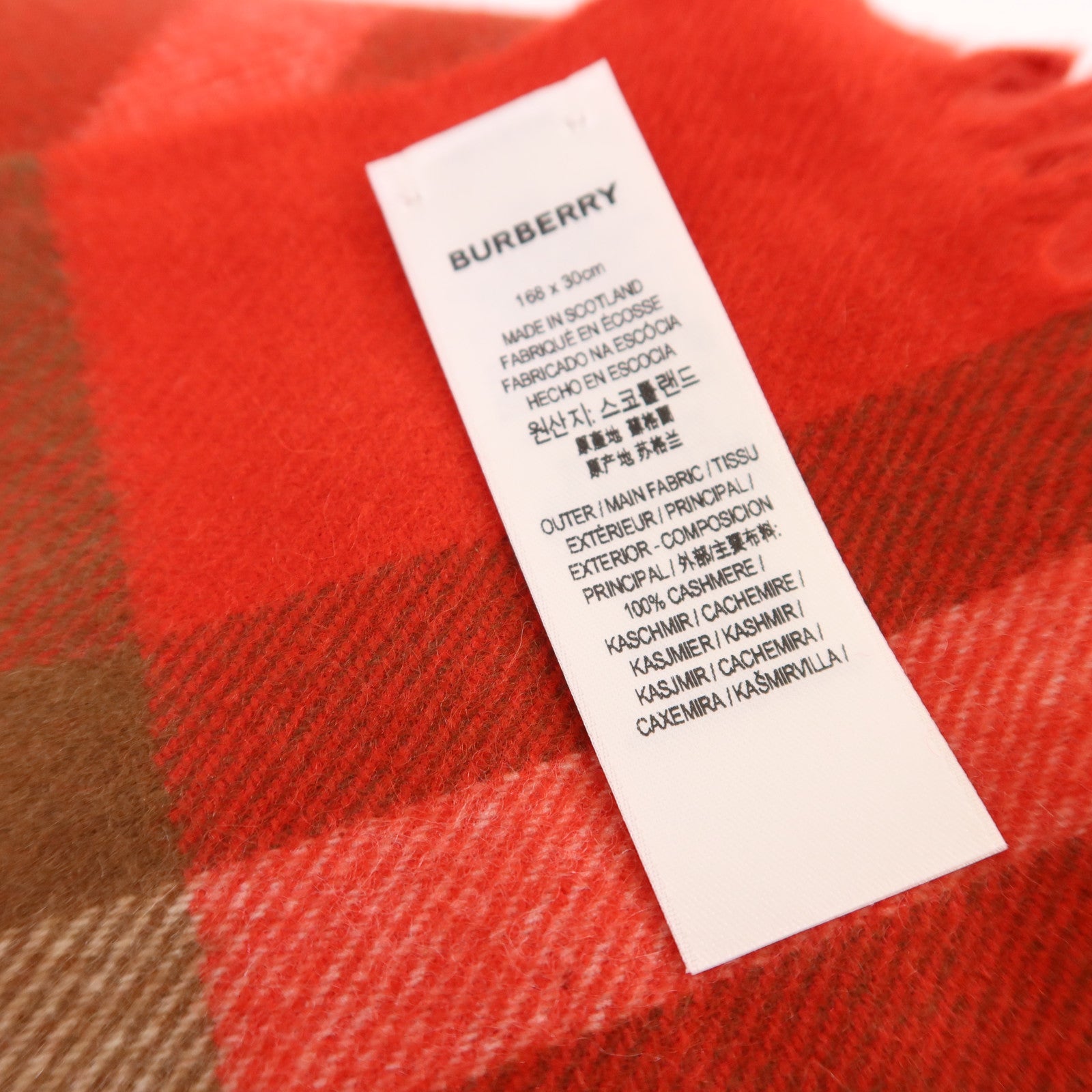 BURBERRY 羊絨Scarf圍巾