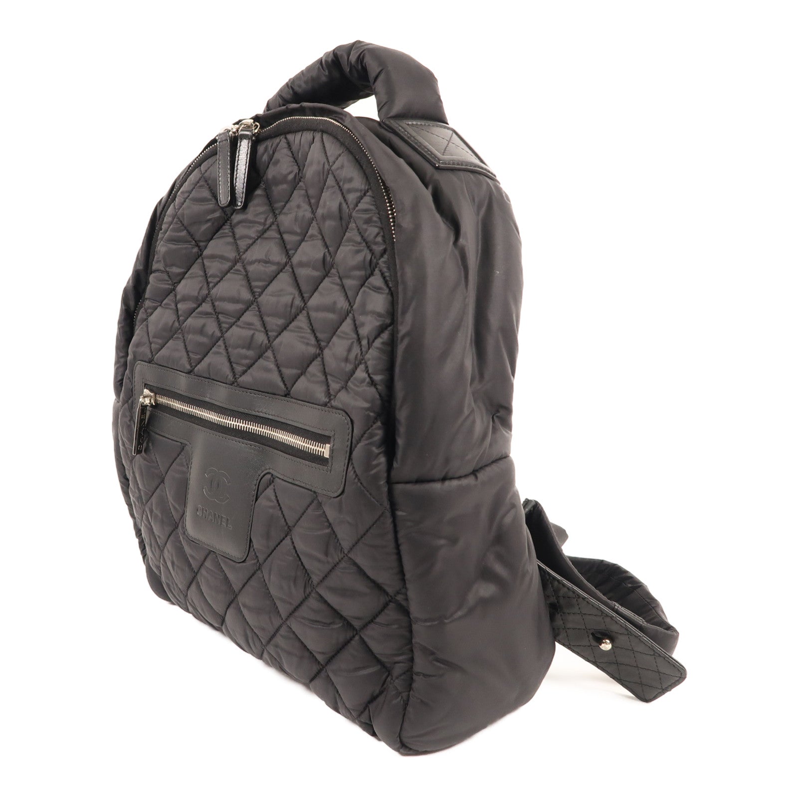 CHANEL CC SHW Coco Cocoon Rucksack Backpack Nylon Black