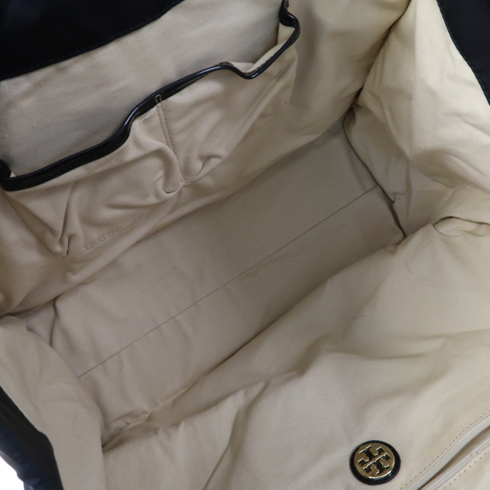 Tory Burch 尼龍Tote Bag金扣手挽袋黑色