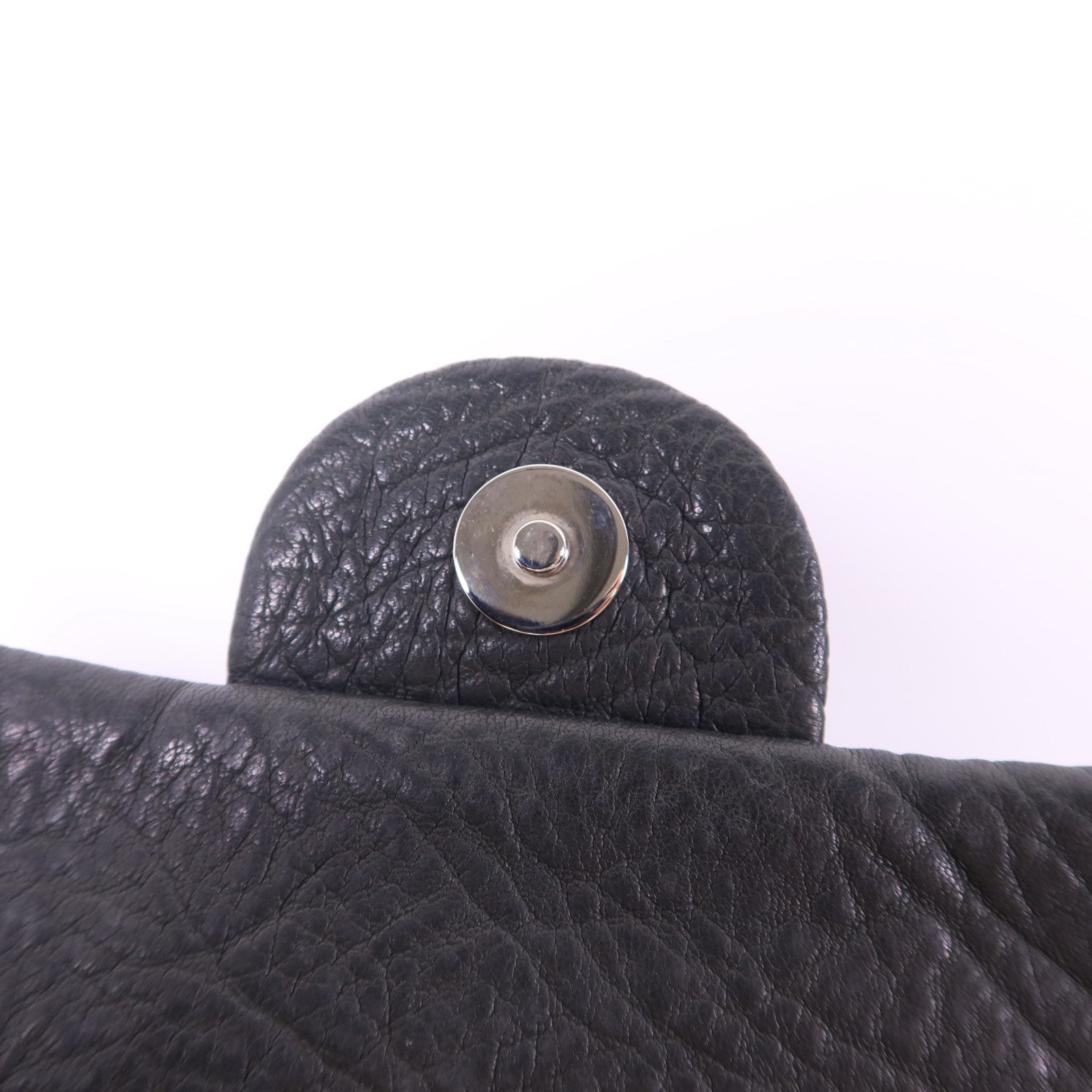 CHANEL 牛皮皮革Co Co Mark Bag銀扣肩背袋