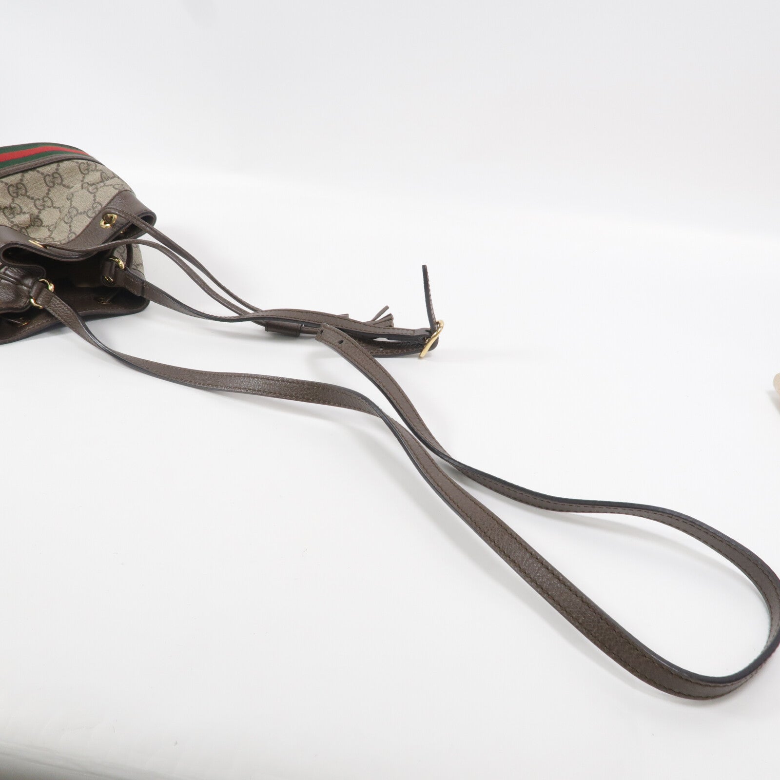 GUCCI 塗層帆布Ophidia Mini Bucket肩背袋