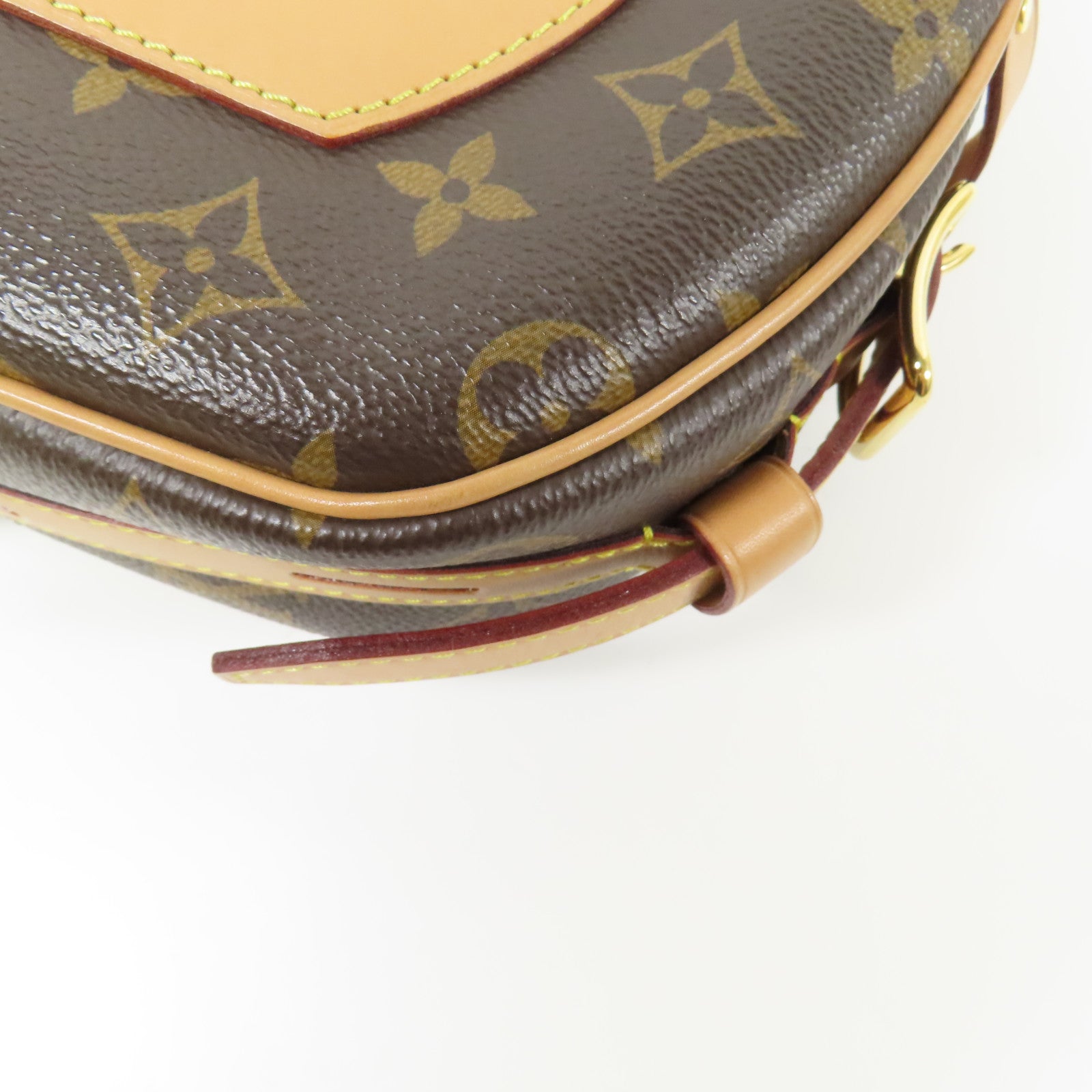 LOUIS VUITTON Monogram Chapeau Souple MM金扣肩背袋棕色