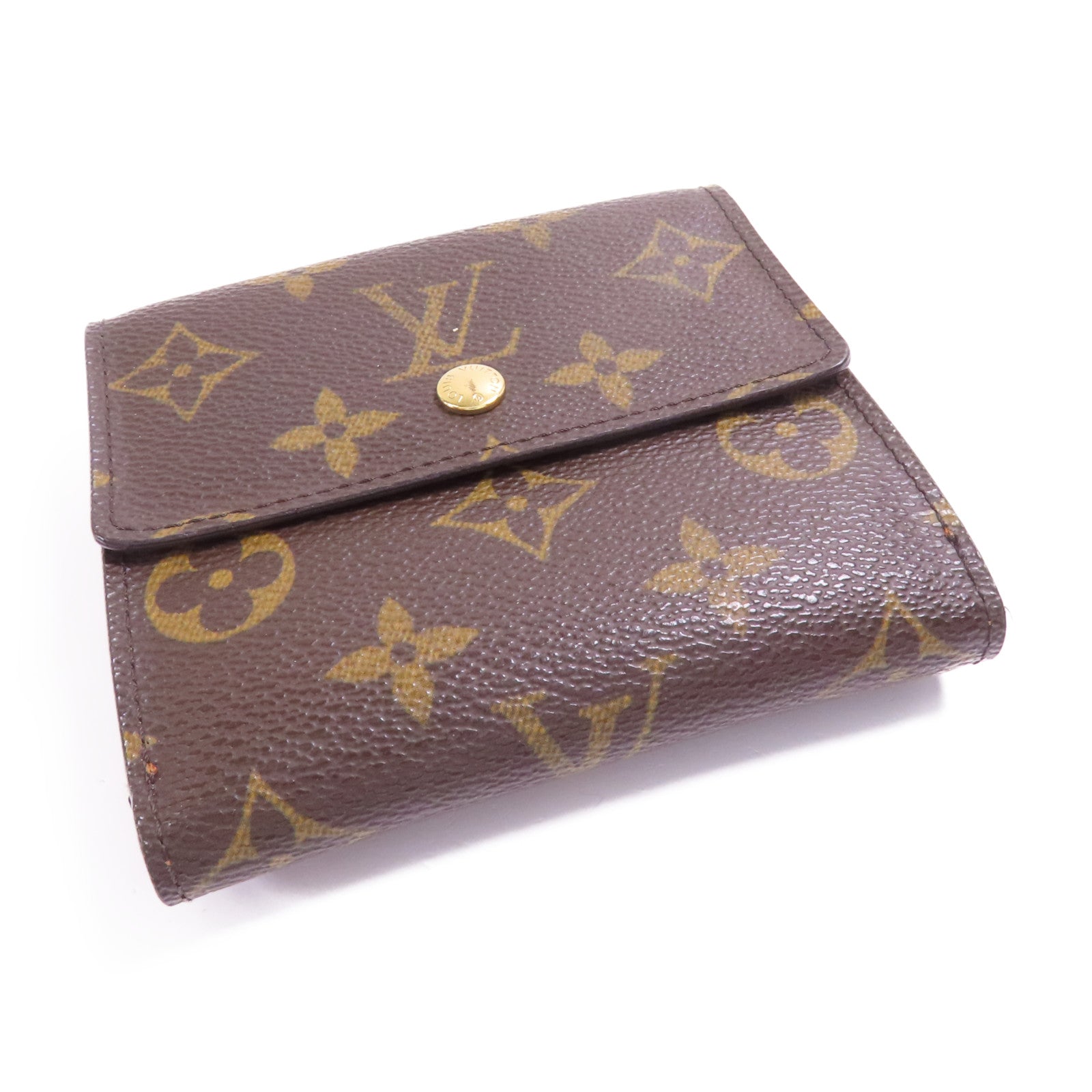 LOUIS VUITTON Monogram Portefeuille Elise Wallet金扣錢包