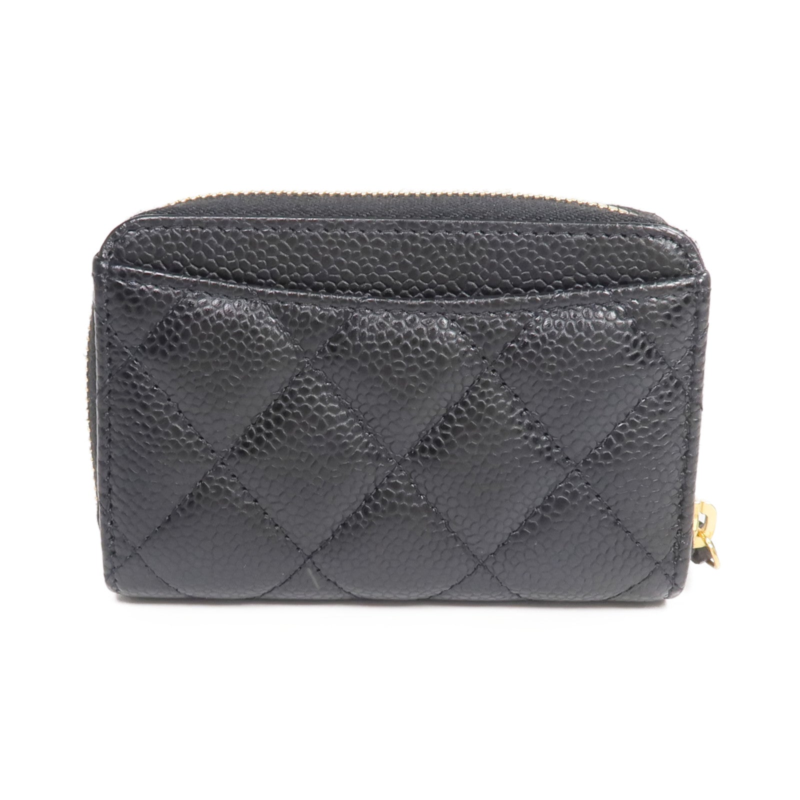 CHANEL 牛皮皮革Card Case/Coin Case金扣拉鏈卡片套/零錢包
