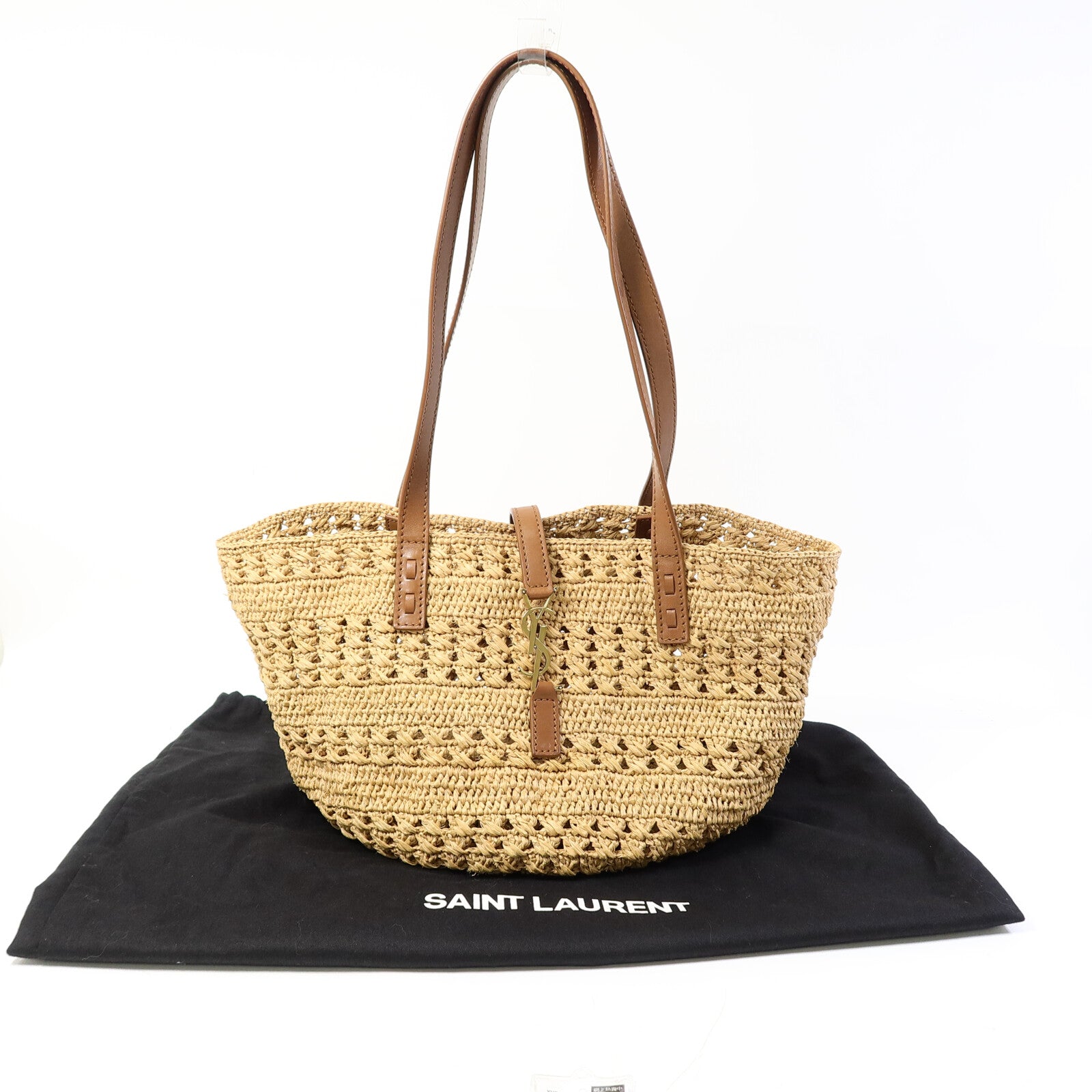 YVES SAINT LAURENT Raffia Small Panier Tote Bag手挽袋