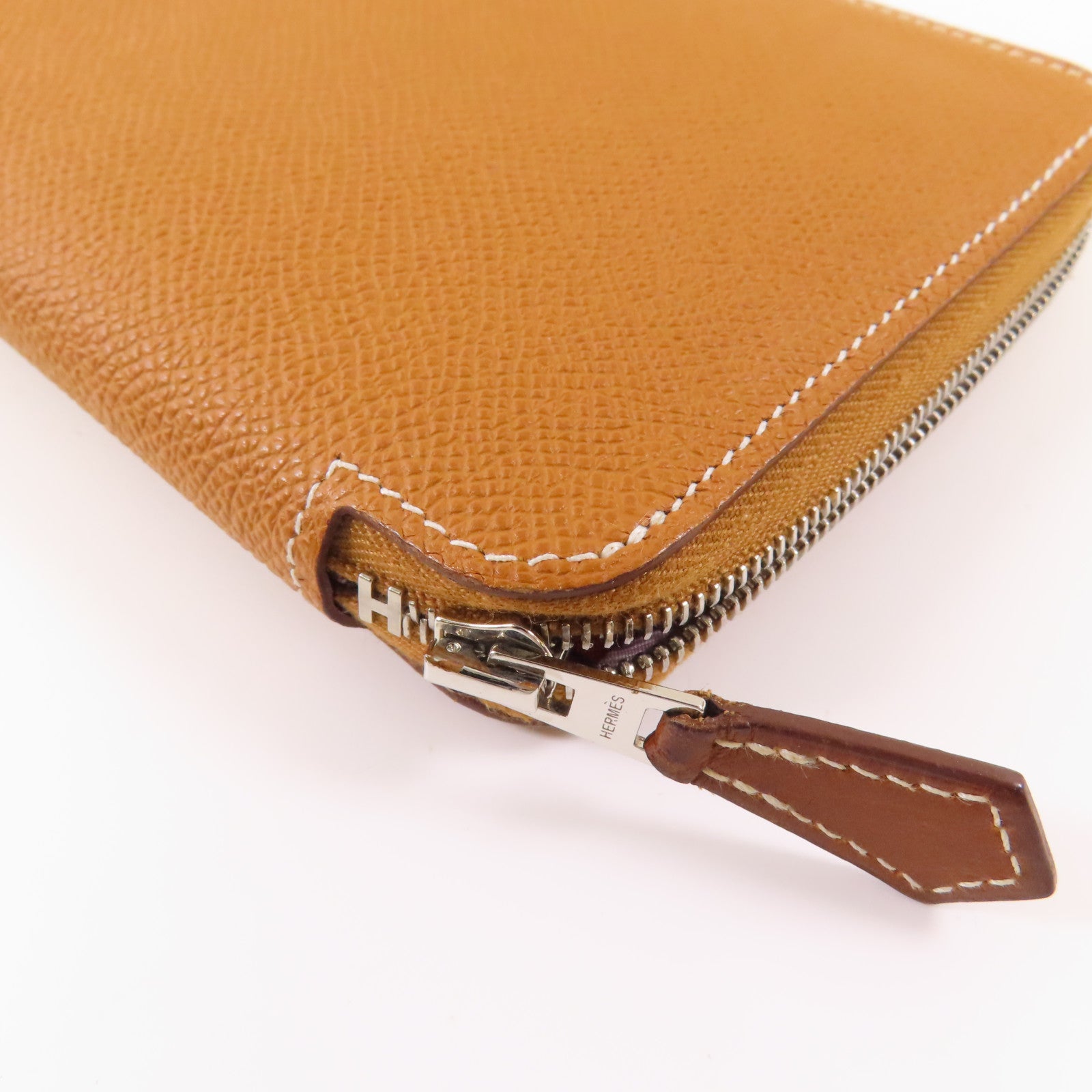 HERMES 【激減優惠】Epsom皮革Silk'In Long Wallet銀扣長錢包Gold