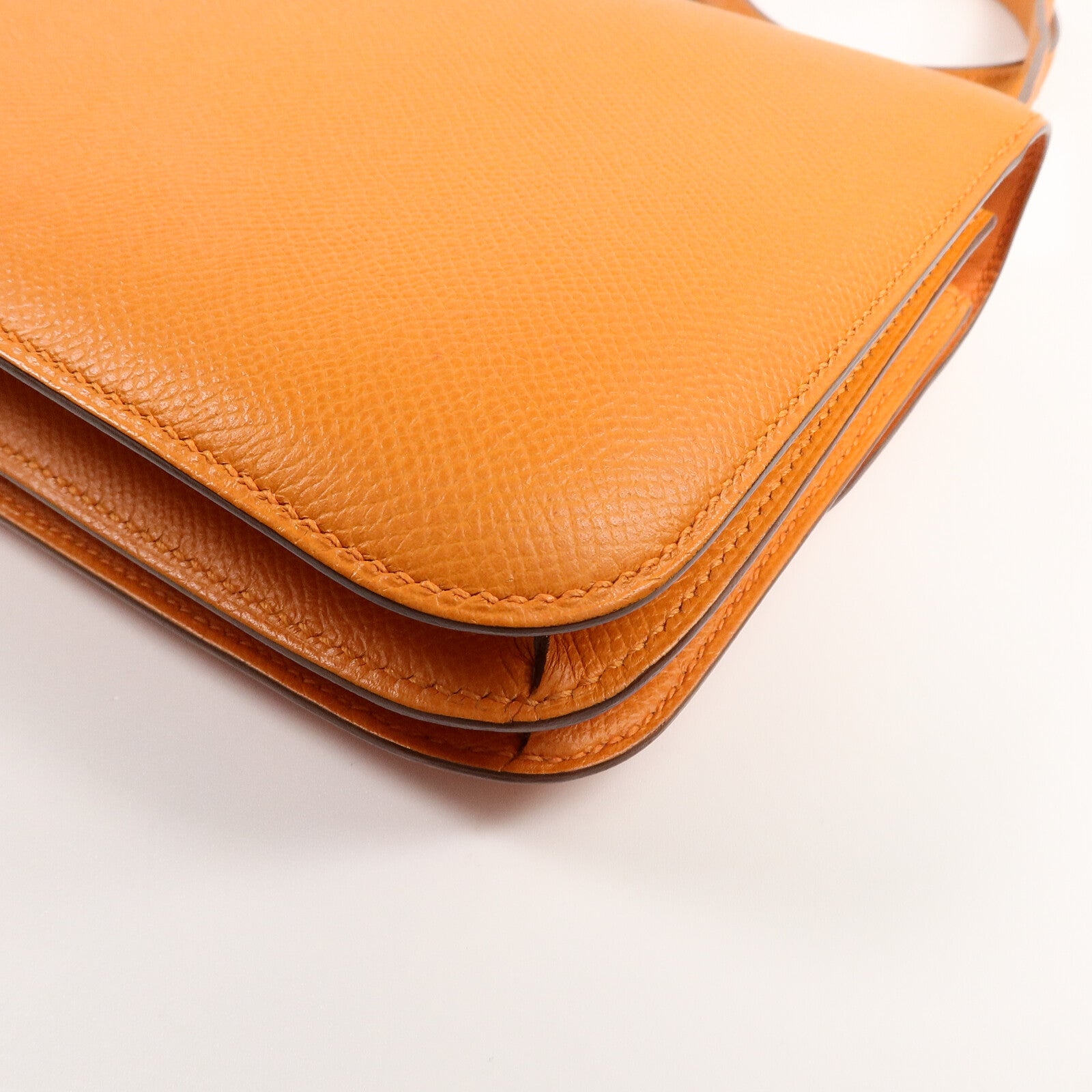 HERMES Epsom皮革Constance Elan肩背袋Orange