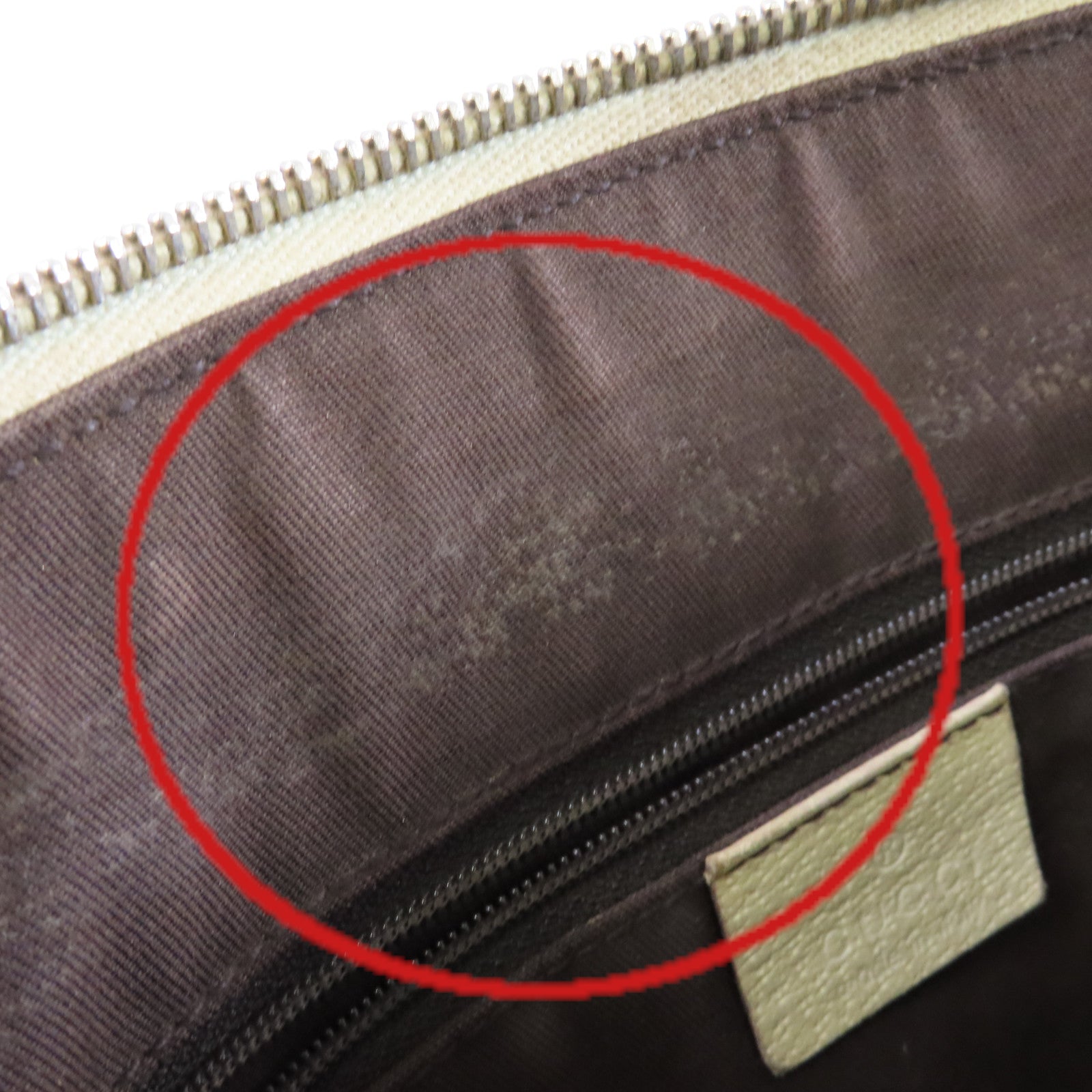 GUCCI GG帆布Shoulder Bag金扣肩背袋啡色/白色