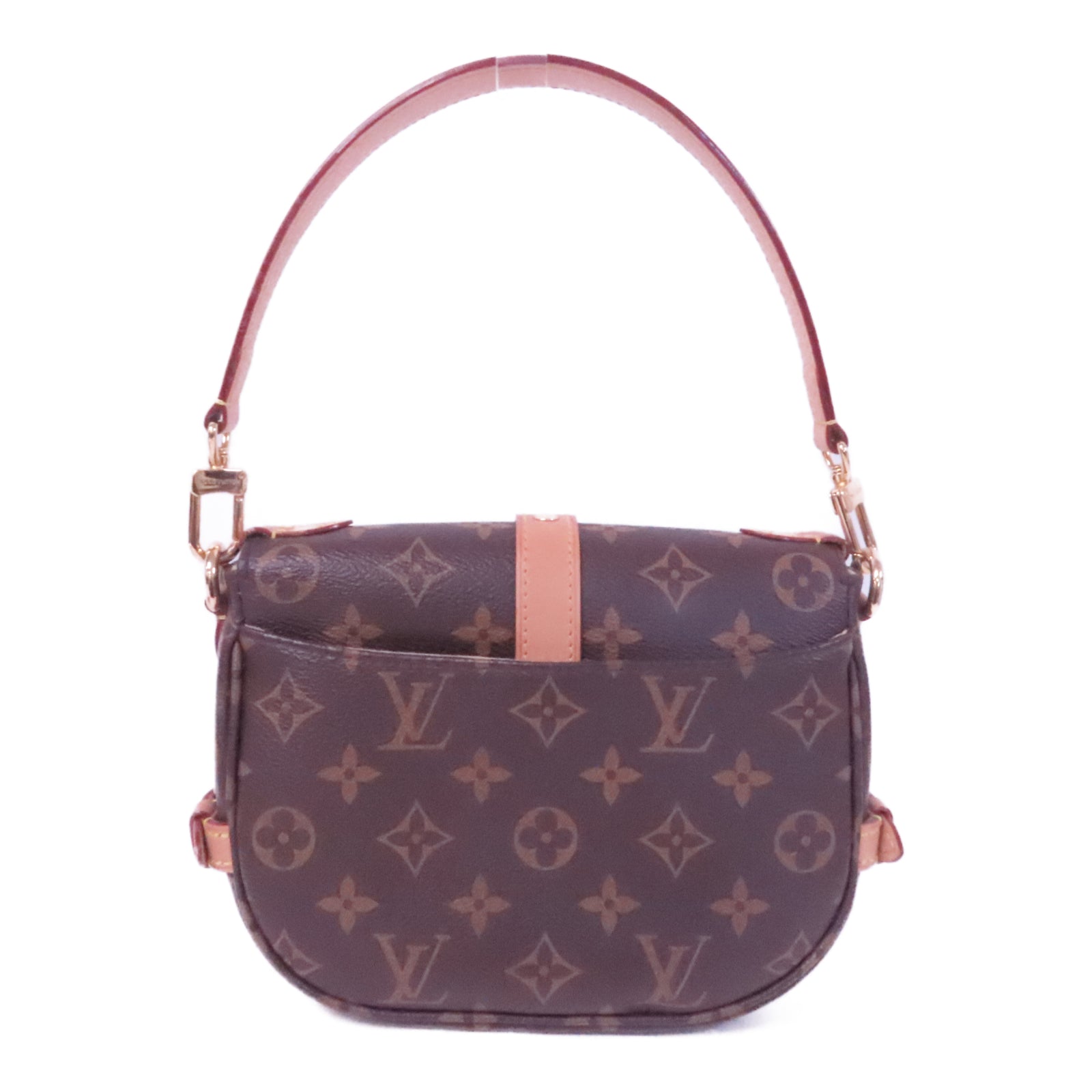 LOUIS VUITTON Monogram Saumur BB金扣手挽肩背兩用袋啡色