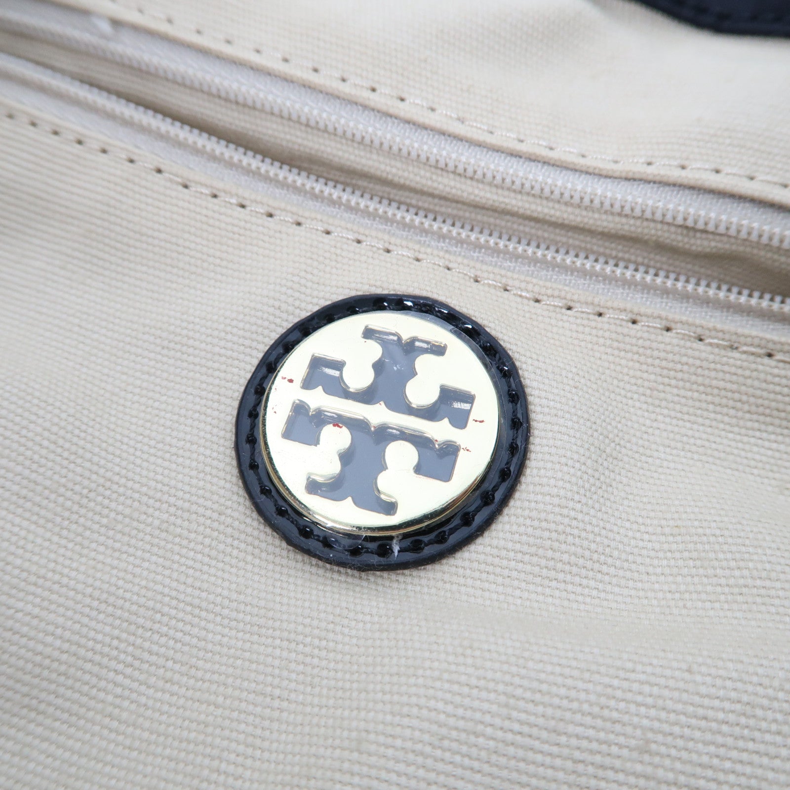 Tory Burch 尼龍Tote Bag金扣手挽袋黑色