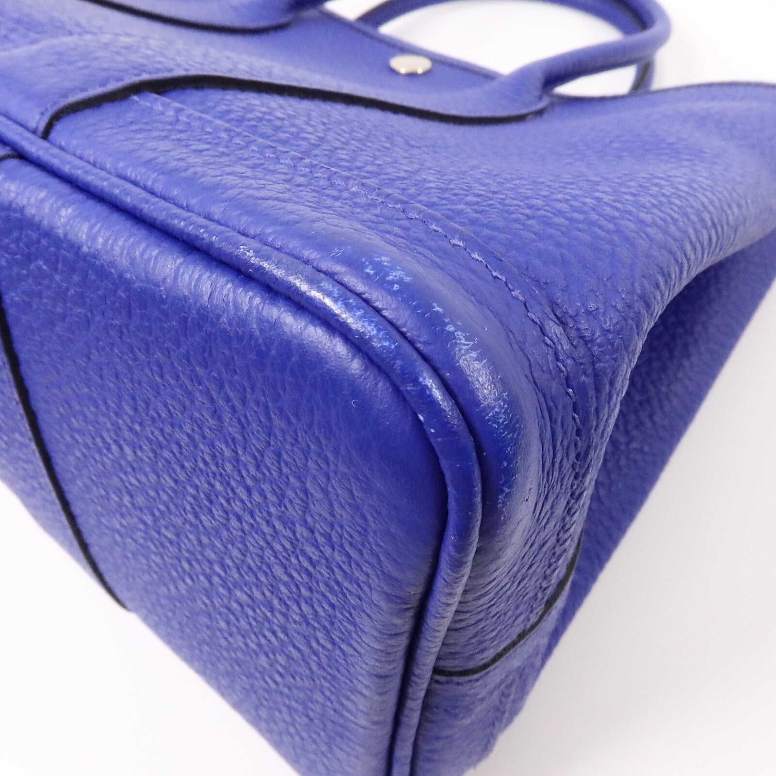 HERMES Neonda皮革Garden Party TPM手挽袋Bleu Electrique