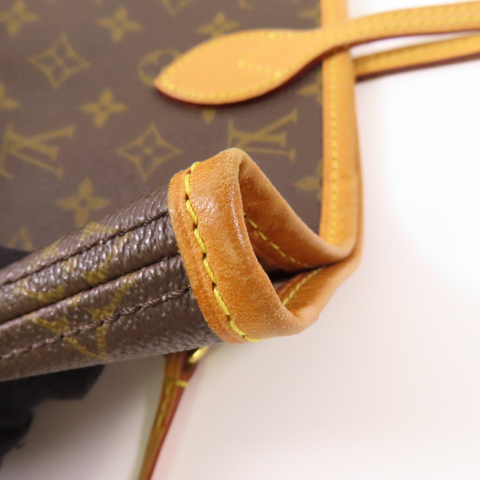 LOUIS VUITTON Monogram Neverfull MM金扣手挽袋