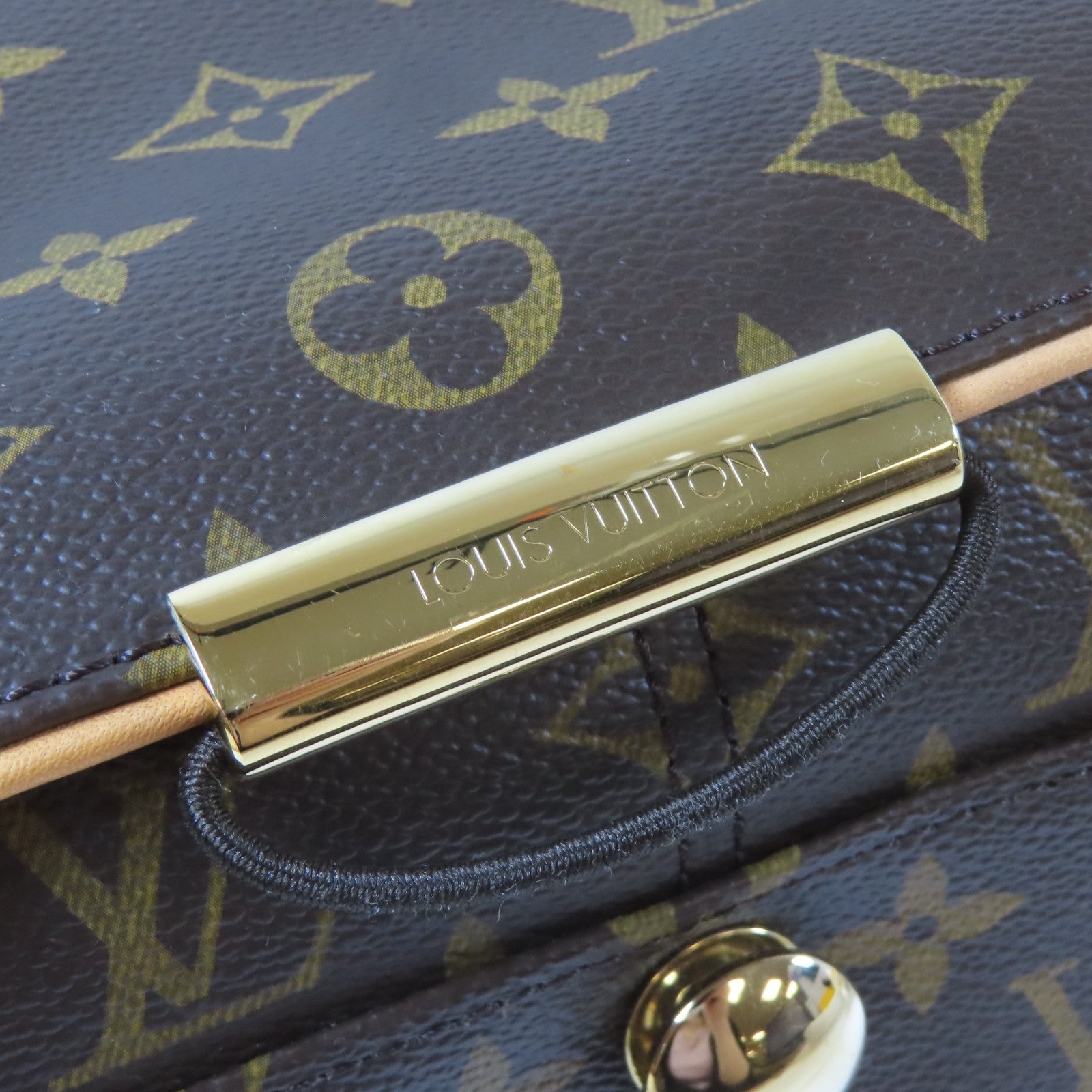 LOUIS VUITTON Monogram Abbesses MM金扣肩背袋啡色