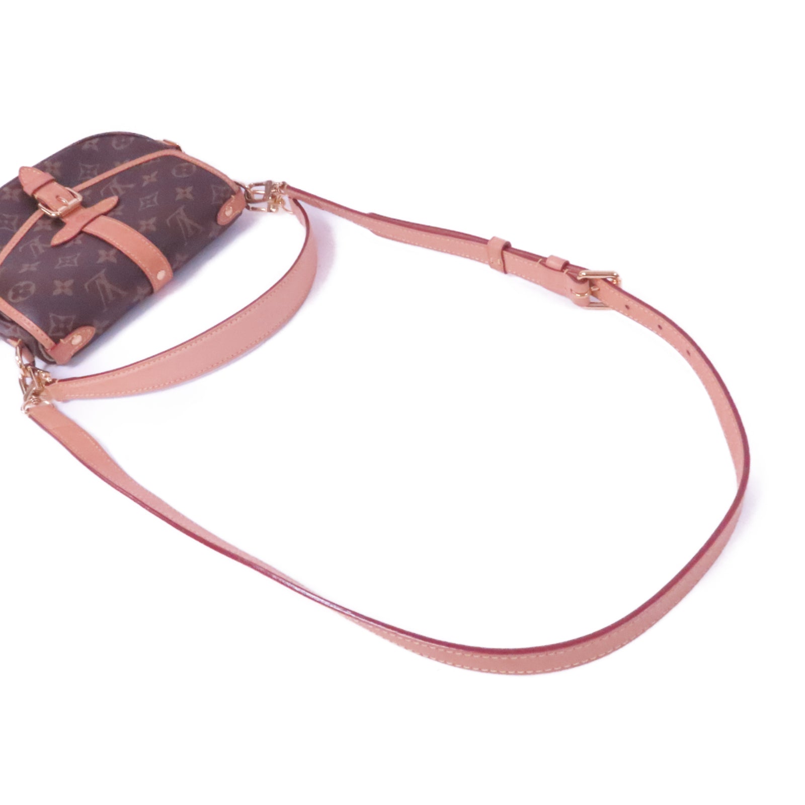 LOUIS VUITTON Monogram Saumur BB金扣手挽肩背兩用袋啡色
