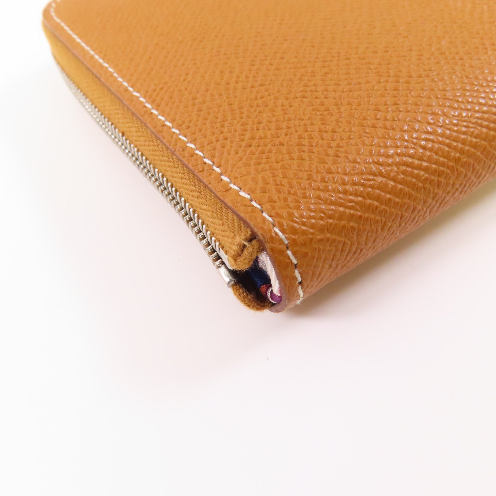 HERMES 【激減優惠】Epsom皮革Silk'In Long Wallet銀扣長錢包Gold