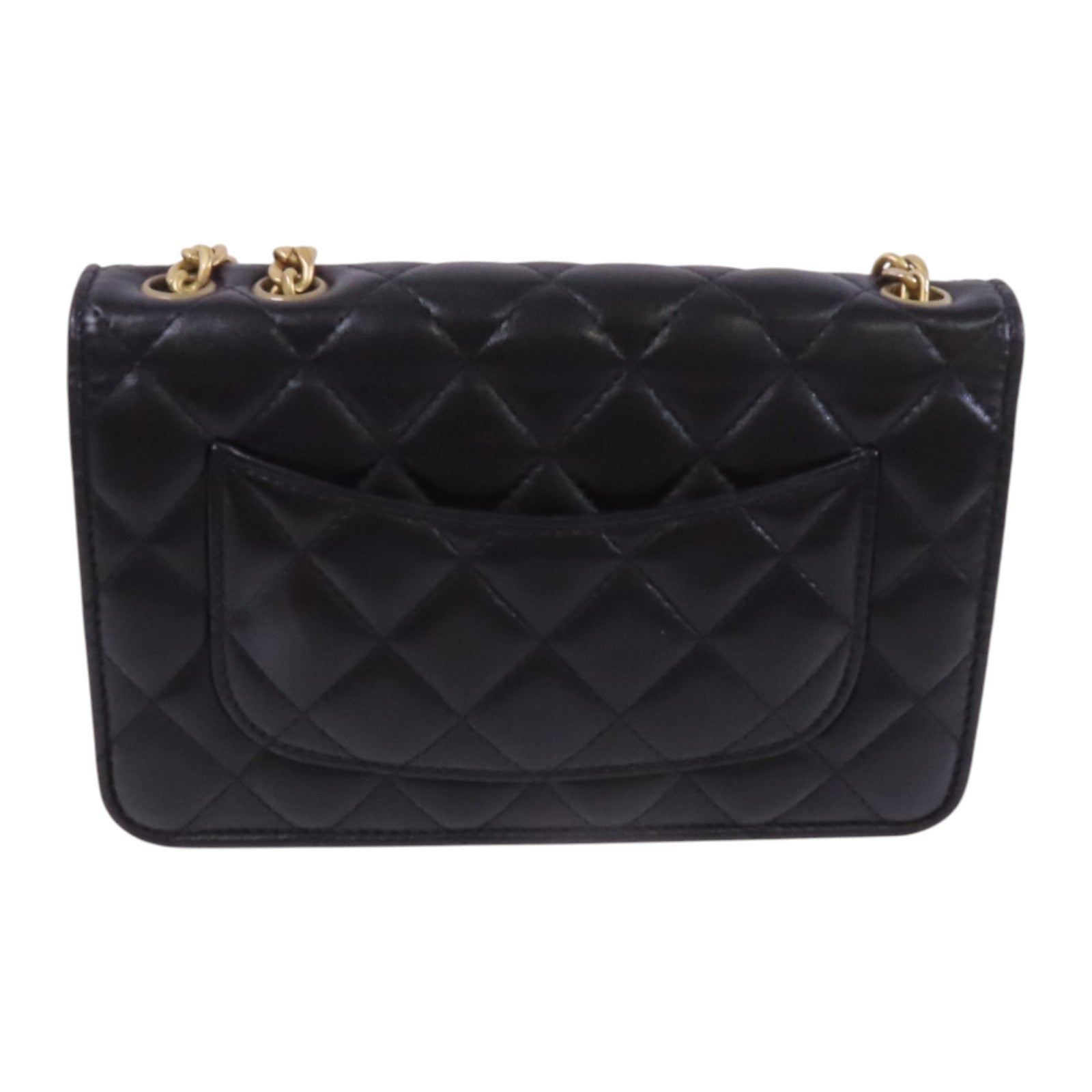 CHANEL 羊皮皮革WOC Wallet On Chain金扣鏈帶肩背袋