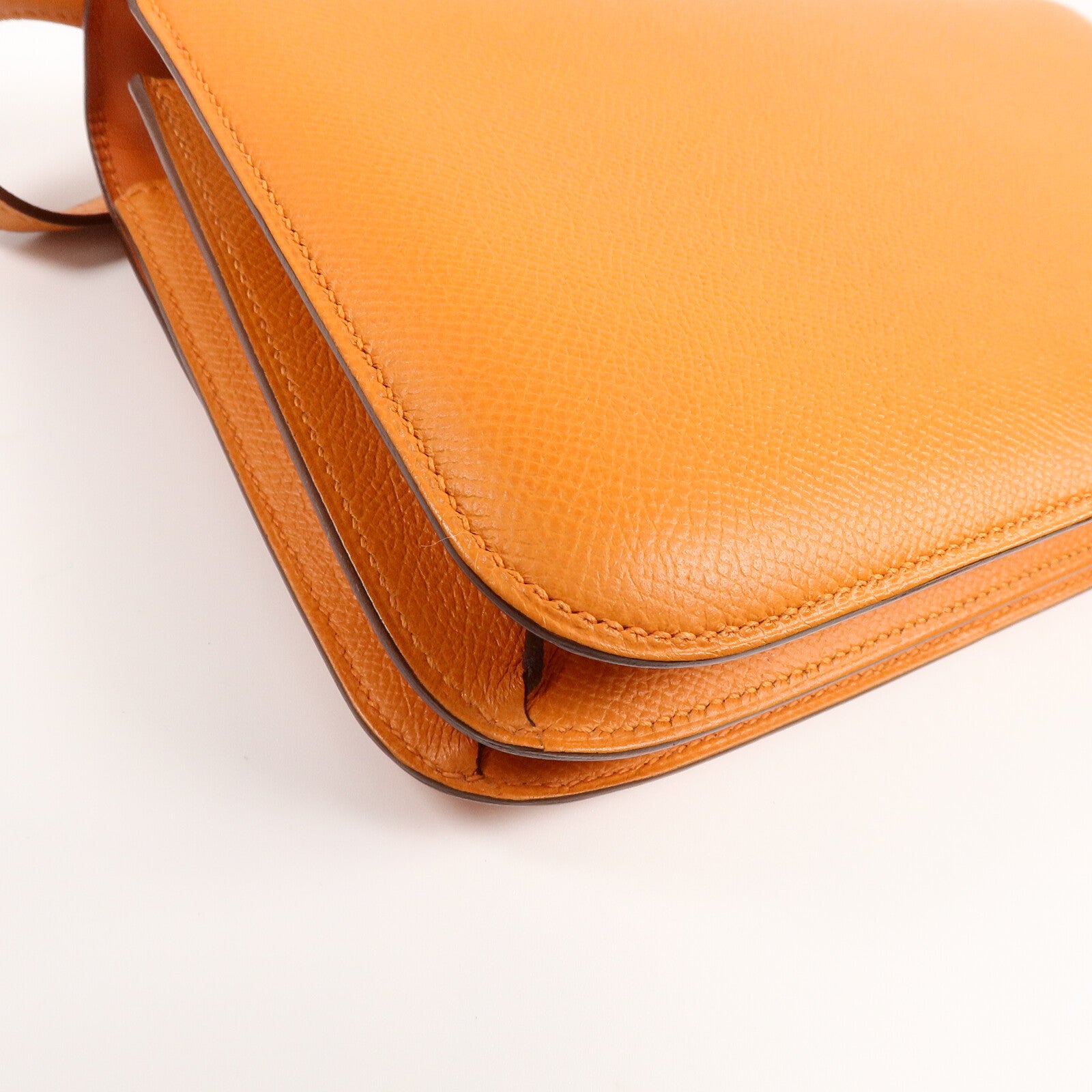 HERMES Epsom皮革Constance Elan肩背袋Orange