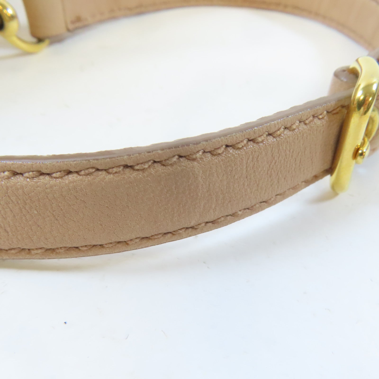 Miu Miu 皮革2Way Shoulder金扣手挽肩背兩用袋粉紅色