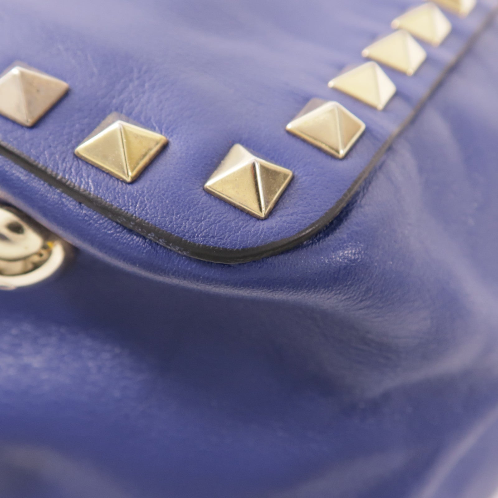 Valentino 牛皮皮革Tote Bag金扣肩背袋