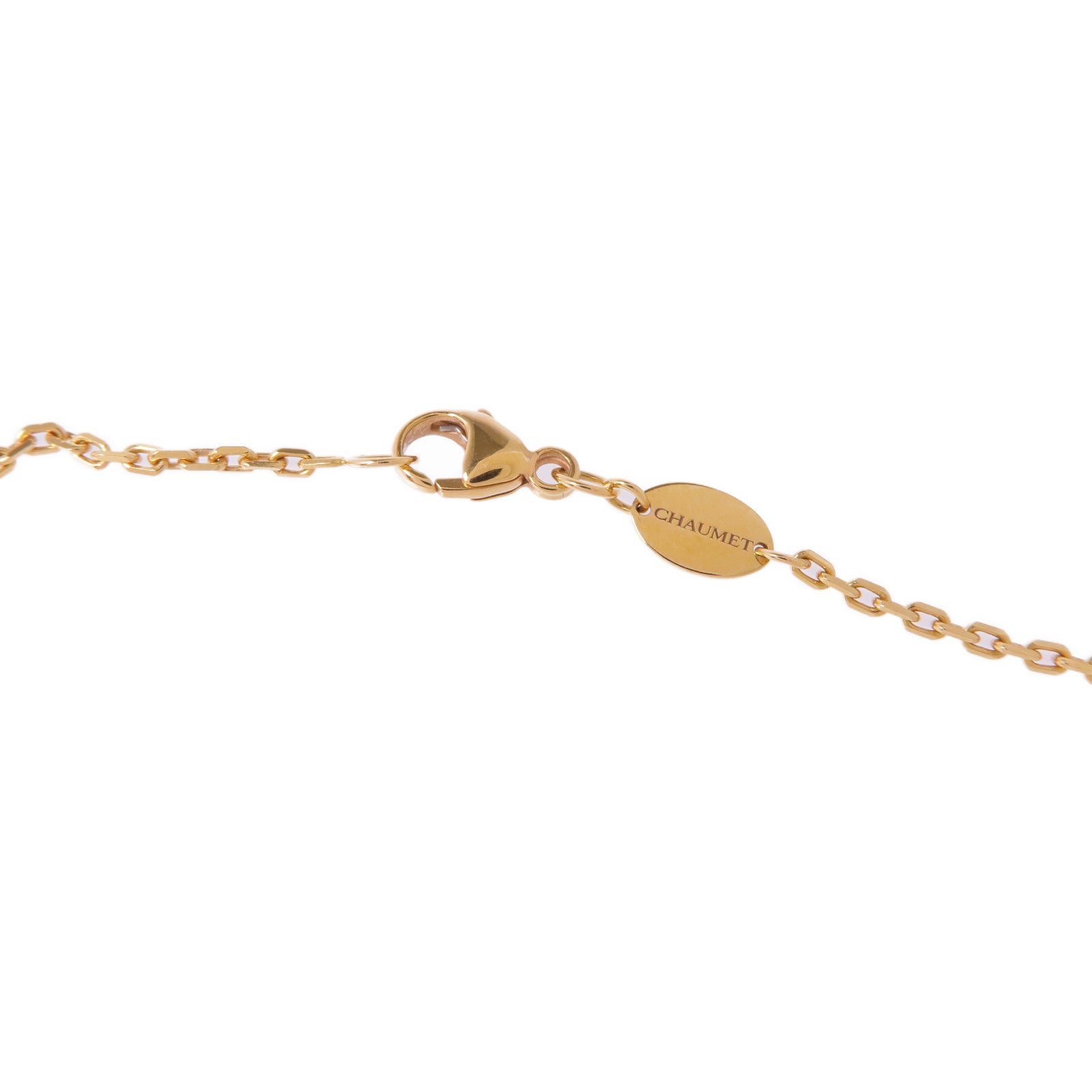 Chaumet 18K玫瑰金Jeux De Liens Harmony鑽石項鍊