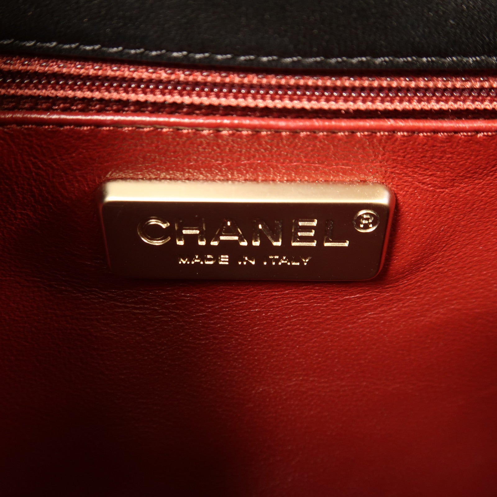 CHANEL 羊皮皮革Chain Shoulder Bag金扣鏈帶肩背袋