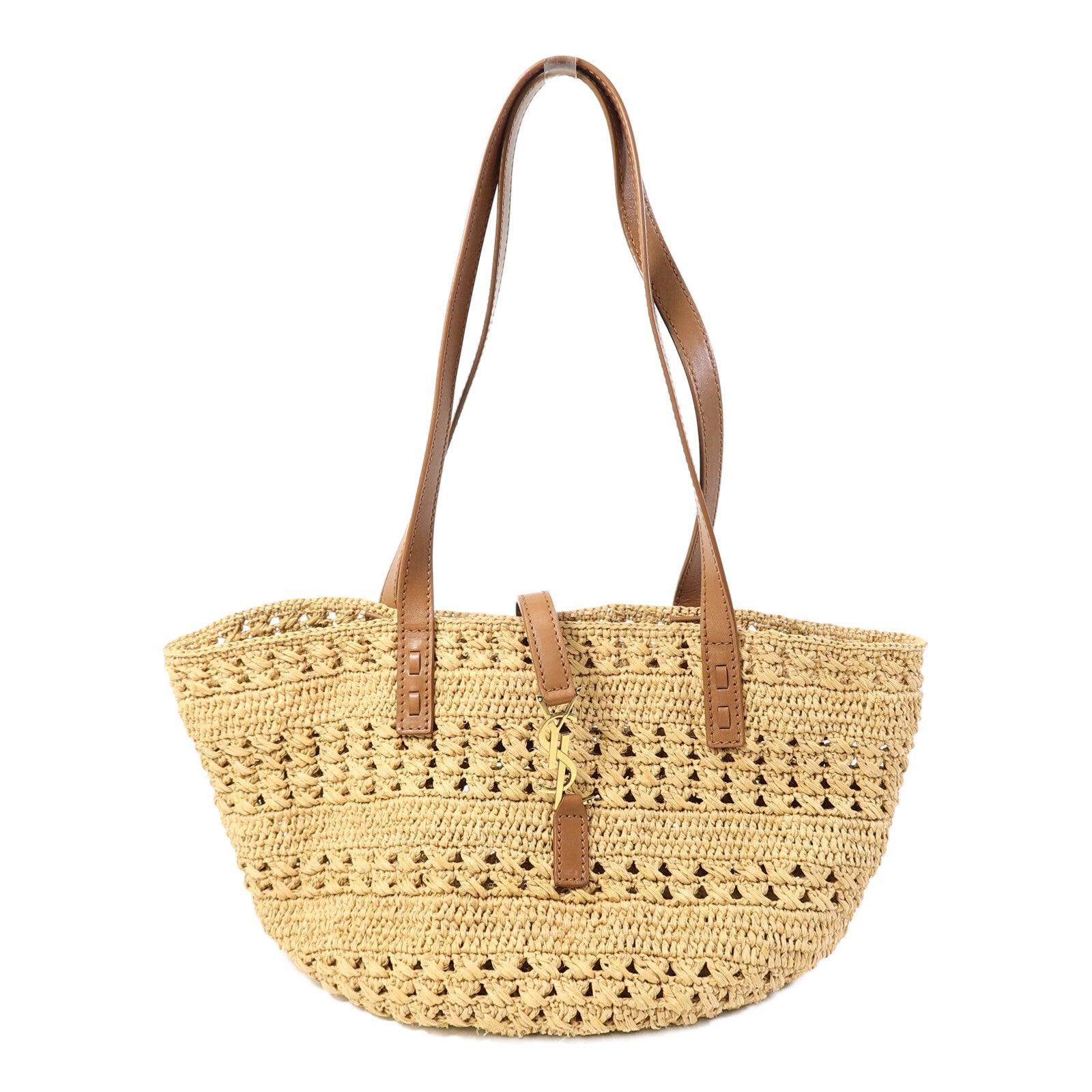 YVES SAINT LAURENT Raffia Small Panier Tote Bag手挽袋