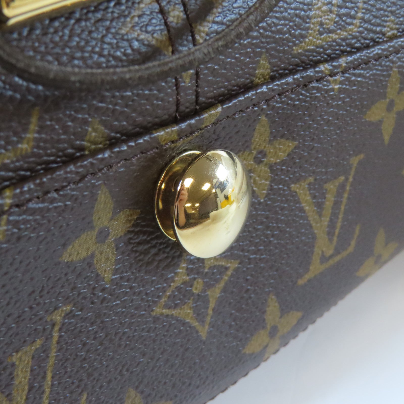 LOUIS VUITTON Monogram Abbesses MM金扣肩背袋啡色