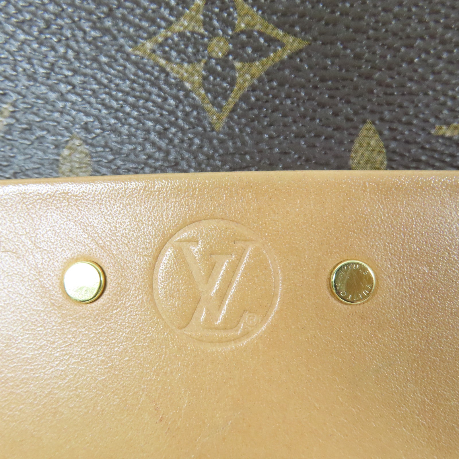 LOUIS VUITTON Monogram Chapeau Souple MM金扣肩背袋棕色