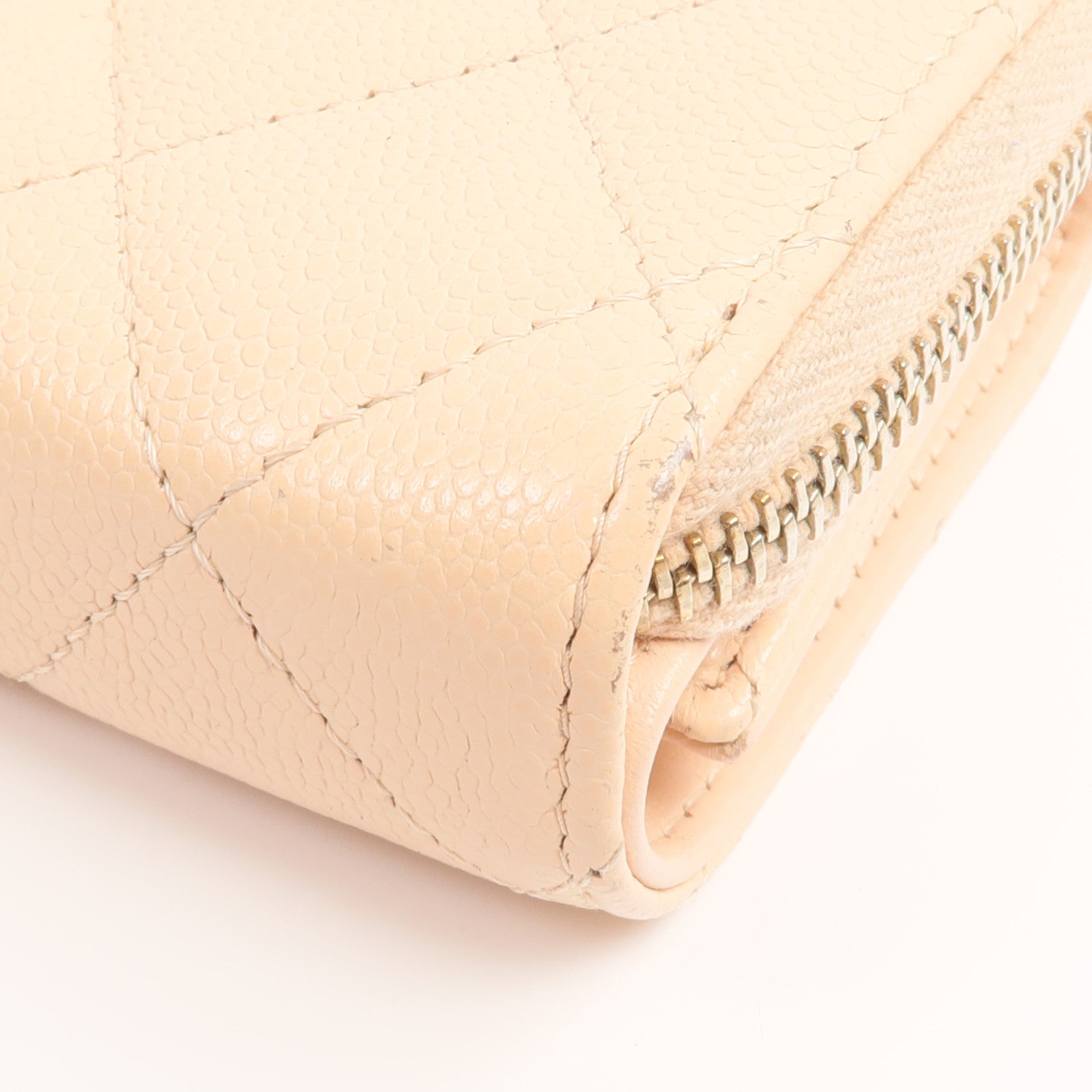 CHANEL 牛皮皮革Zipper Compact Wallet錢包