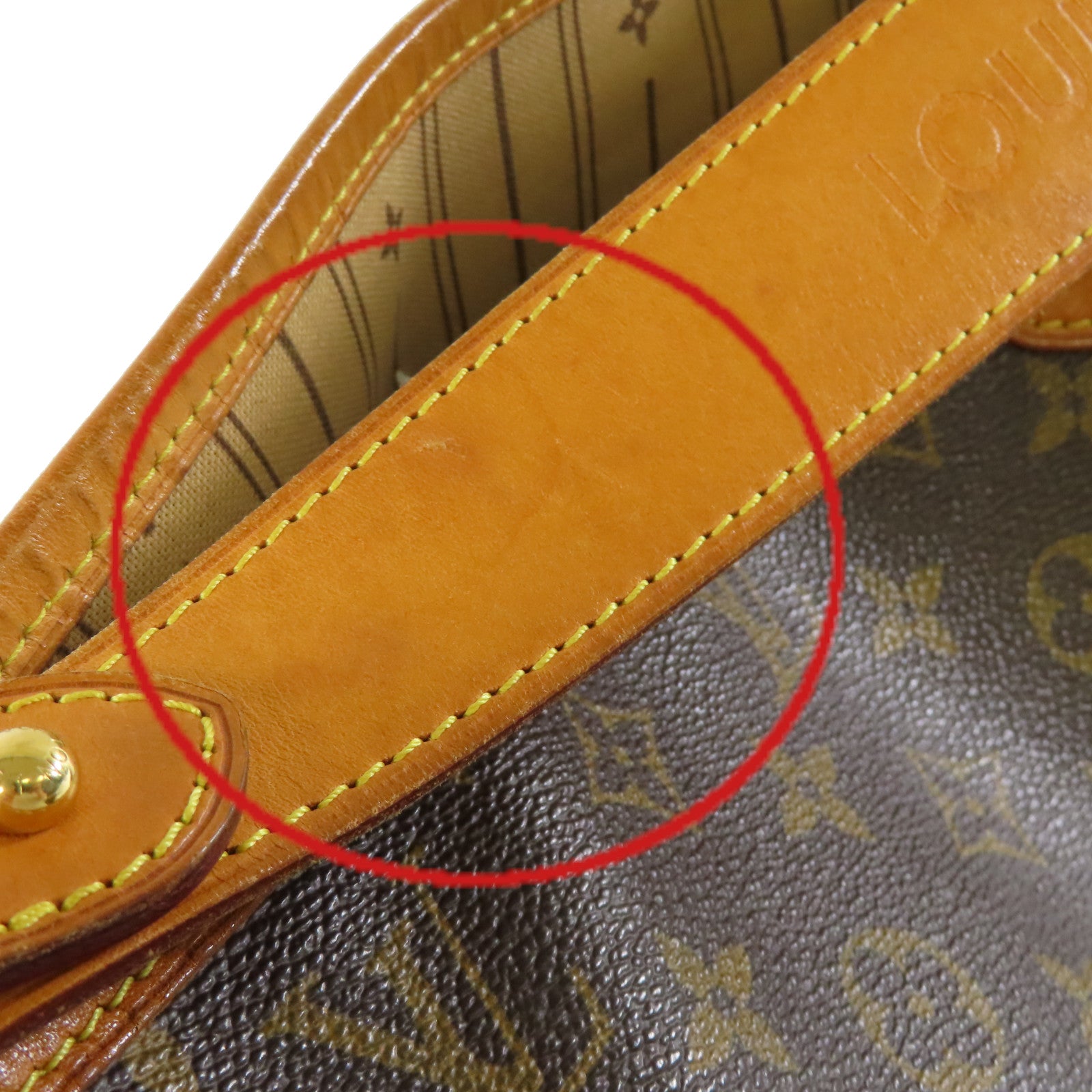 LOUIS VUITTON Monogram Delightful GM Tote Shoulder Bag金扣肩背袋啡色