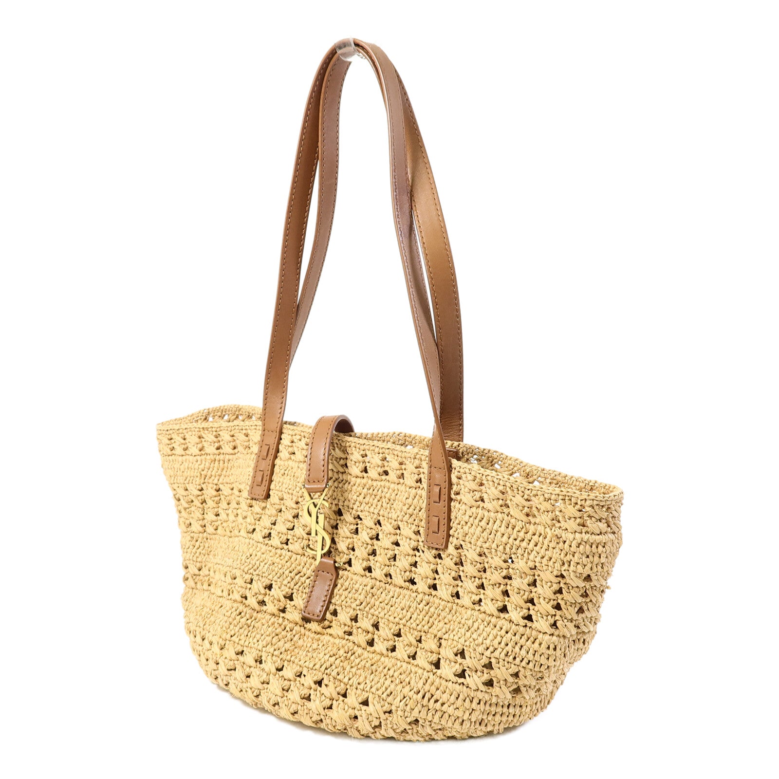 YVES SAINT LAURENT Raffia Small Panier Tote Bag手挽袋