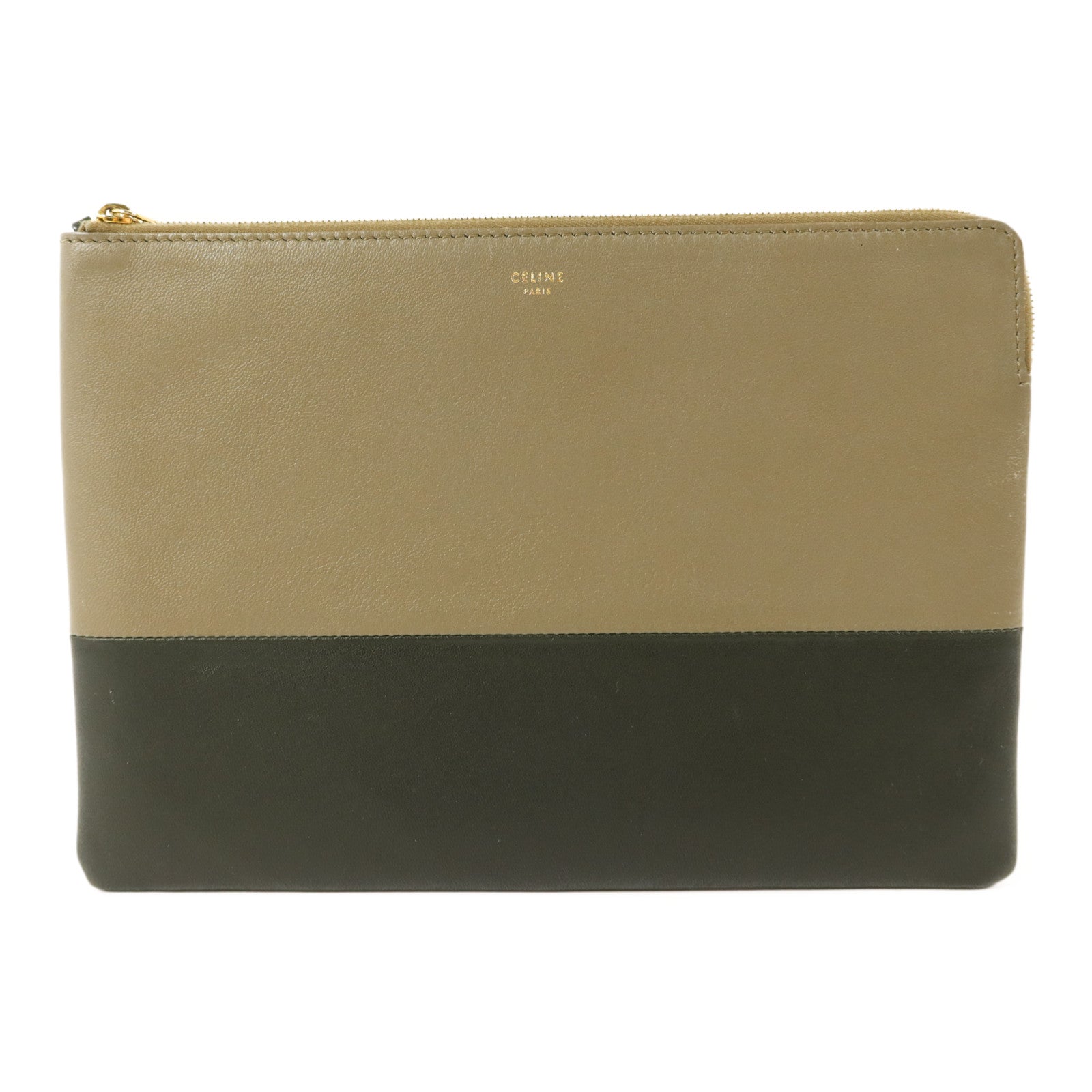 CELINE 牛皮皮革Pouch金扣小袋