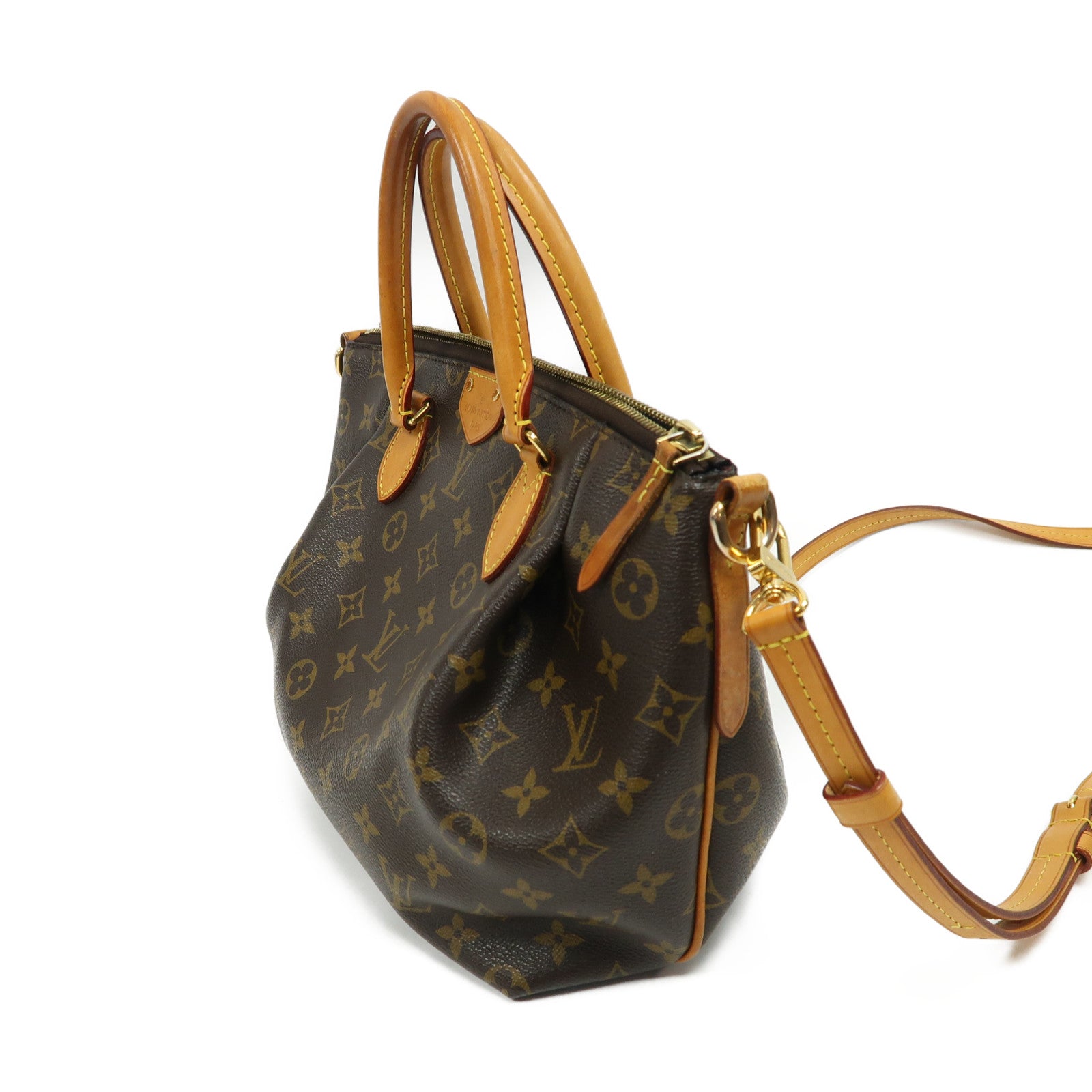 LOUIS VUITTON Monogram Turenne PM金扣手挽肩背兩用袋啡色