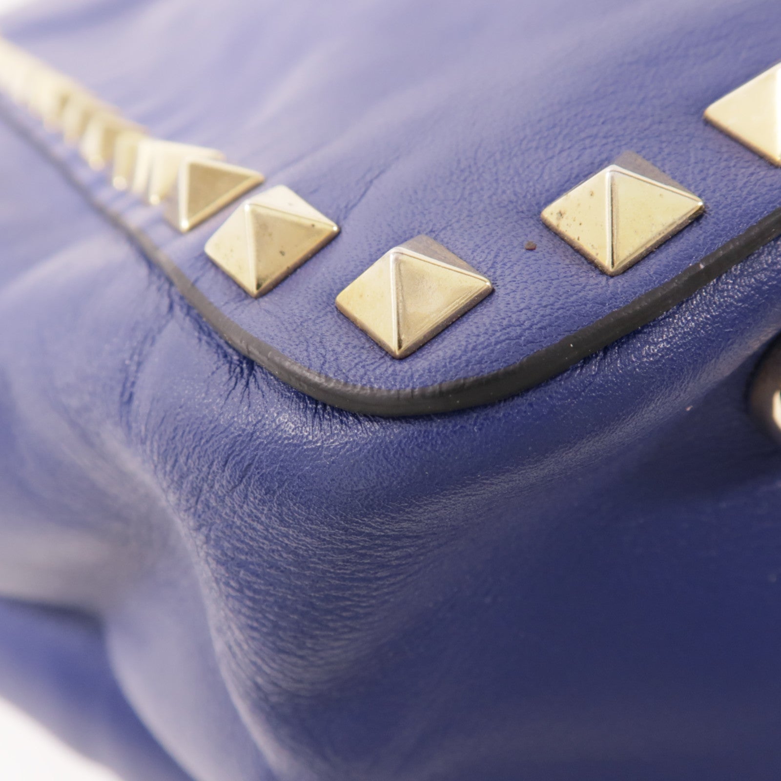 Valentino 牛皮皮革Tote Bag金扣肩背袋