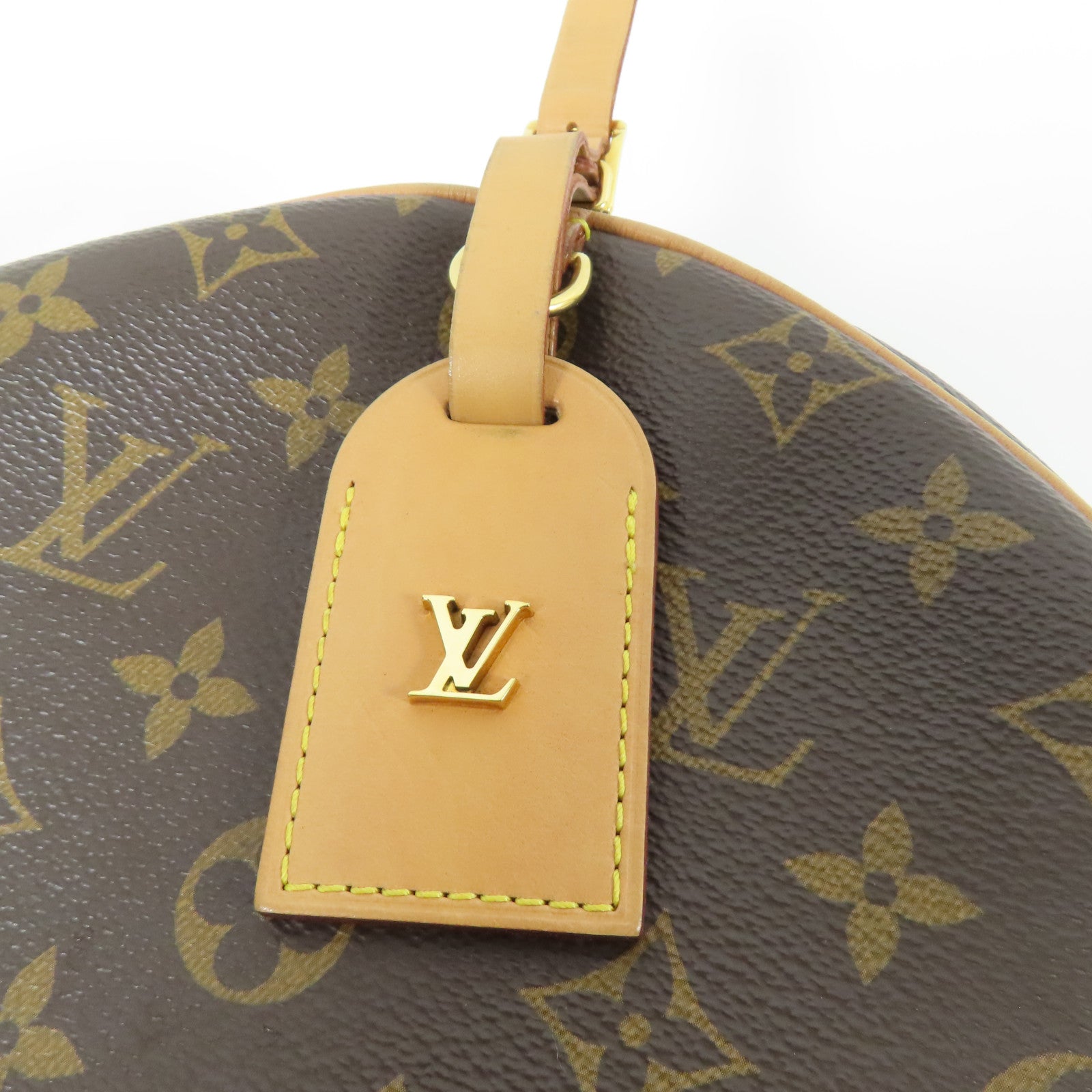LOUIS VUITTON Monogram Chapeau Souple MM金扣肩背袋棕色