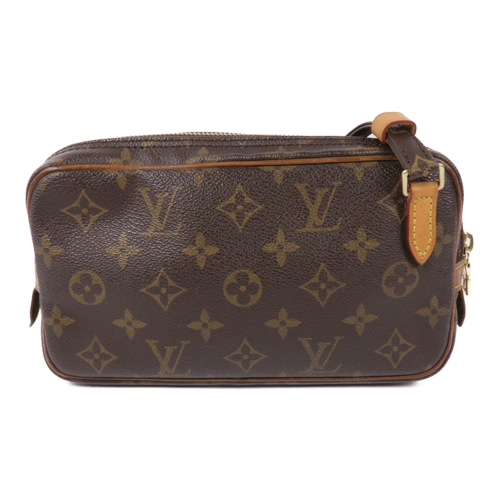 LOUIS VUITTON Monogram Marly Bandouliere金扣肩背袋棕色