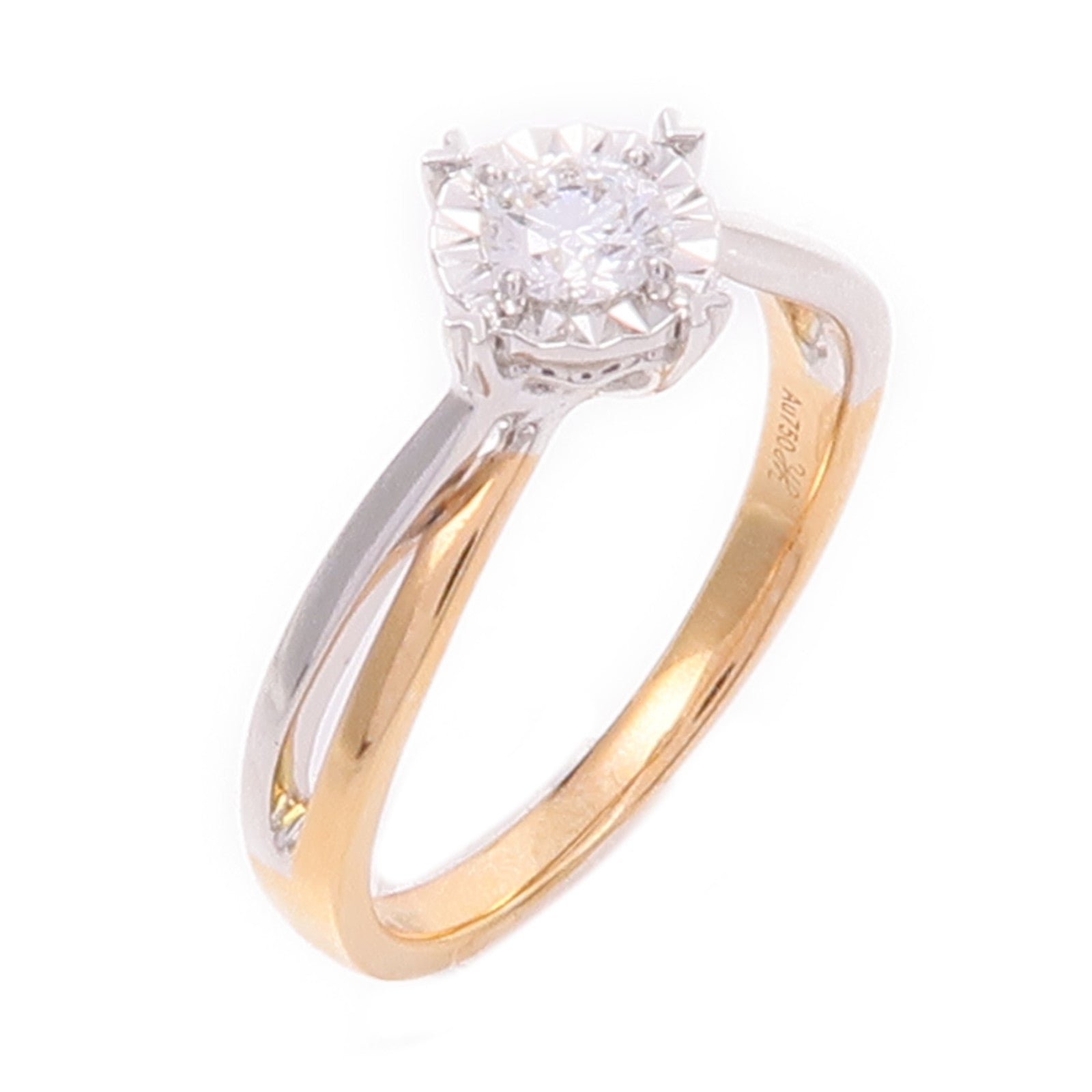 JEWELRY 【激減優惠】18K白金/玫瑰金Diamond Ring鑽石戒指US#5.75