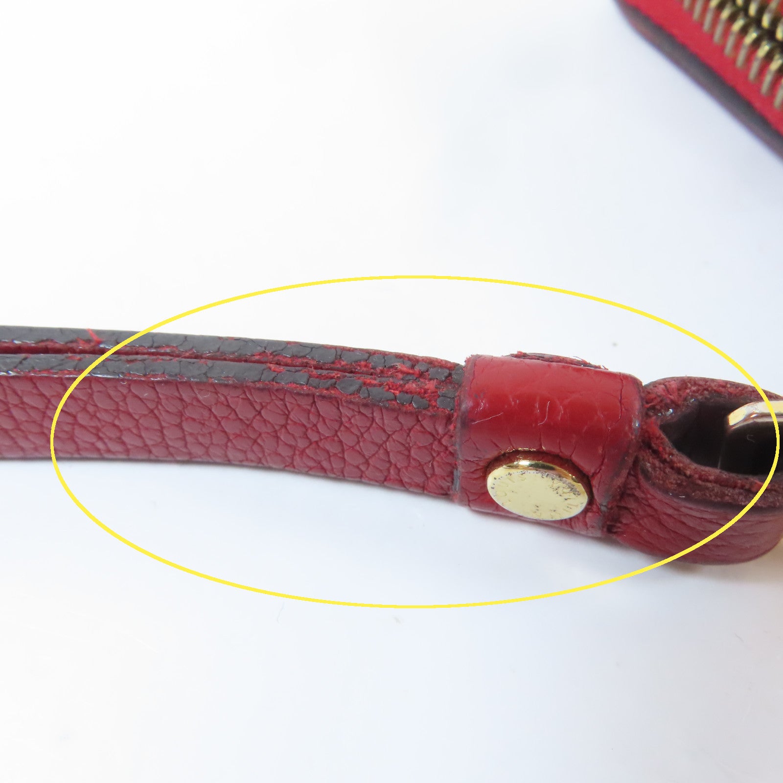 LOUIS VUITTON 【激減優惠】Monogram Empreinte Long Round Wallet金扣長錢包紅色