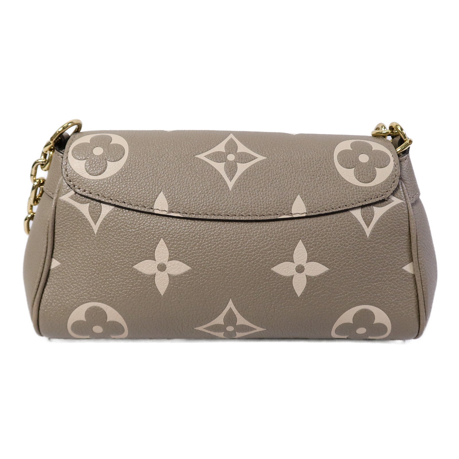 LOUIS VUITTON Monogram Empreinte Favorite金扣鏈帶肩背袋灰色
