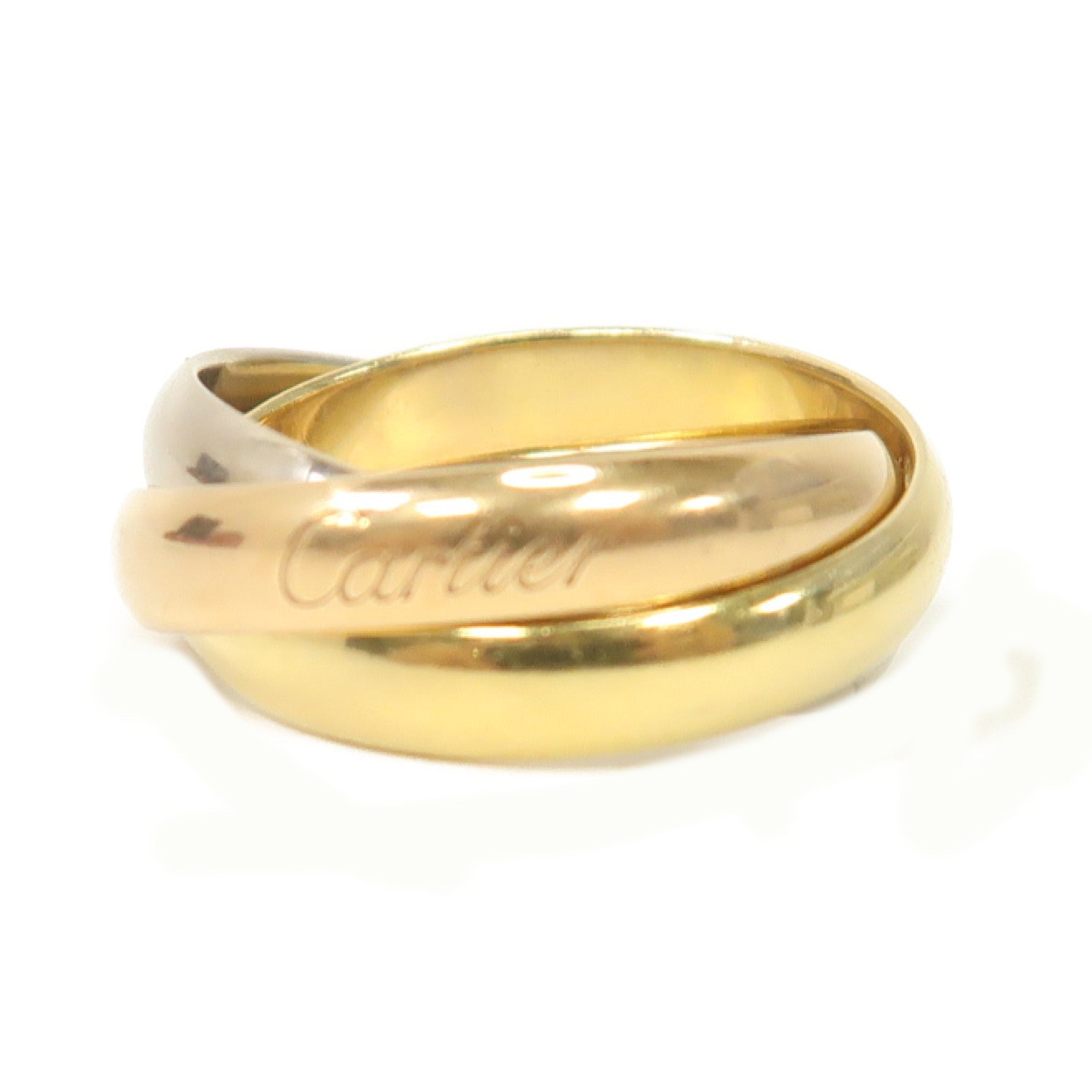 CARTIER 【激減優惠】18K白金/黃金/玫瑰金Trinity Ring戒指Cartier#51/US#5.75