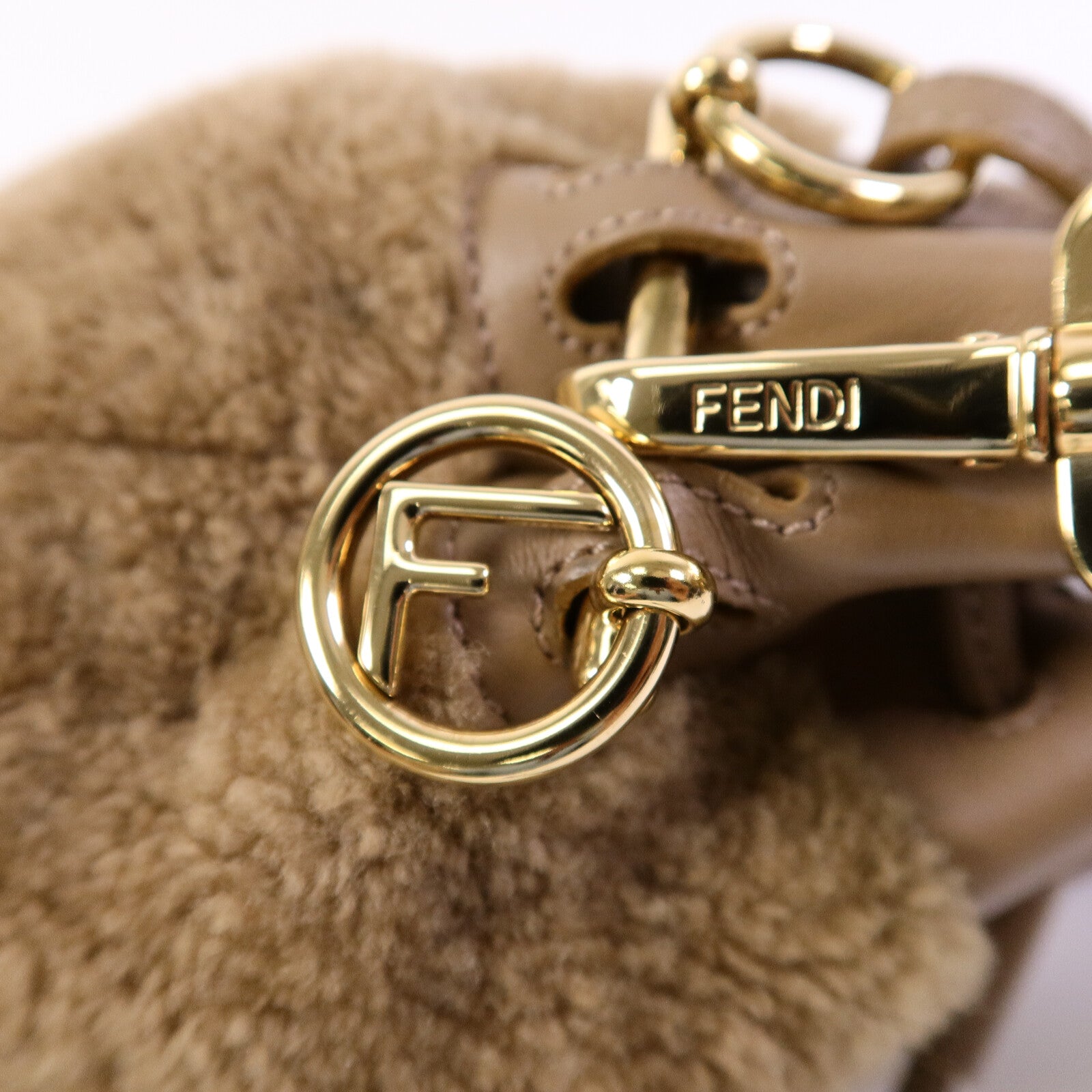 FENDI 羊毛Mini Mon Tresor手挽肩背兩用袋