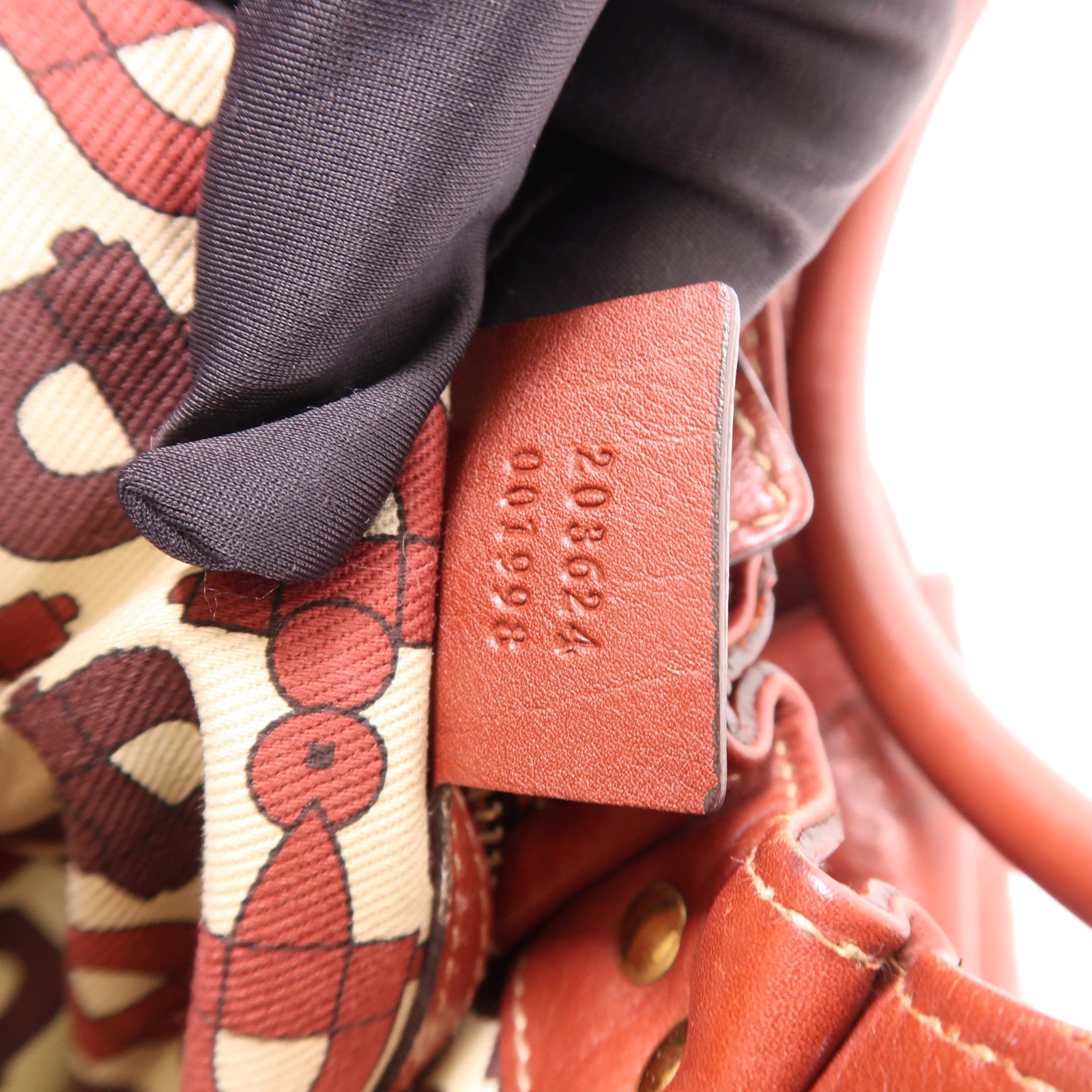 GUCCI 牛皮皮革Handbag金扣手挽袋