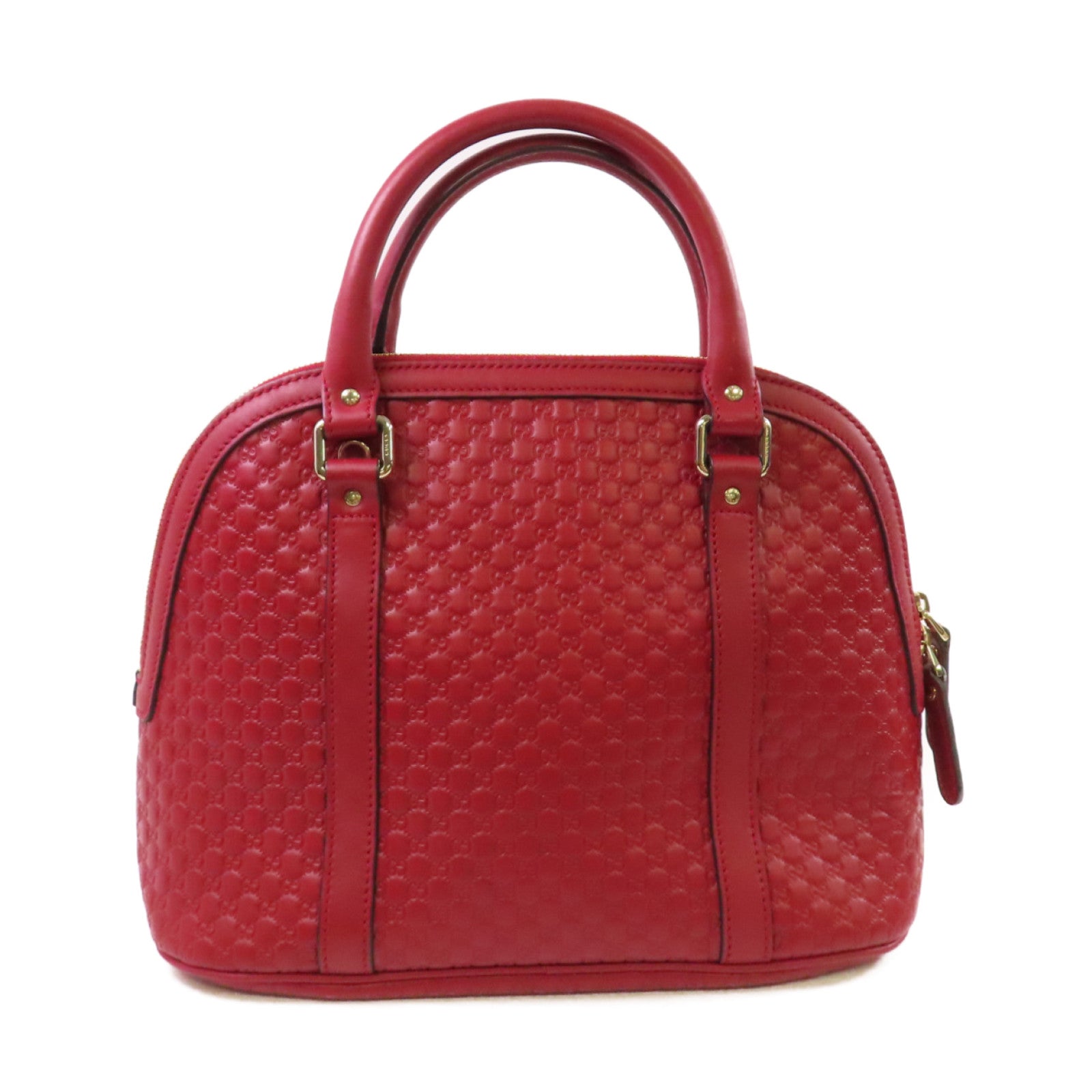 GUCCI 【激減優惠】牛皮皮革Micro Guccissima 2Way Shoulder Bag金扣手挽肩背兩用袋紅色