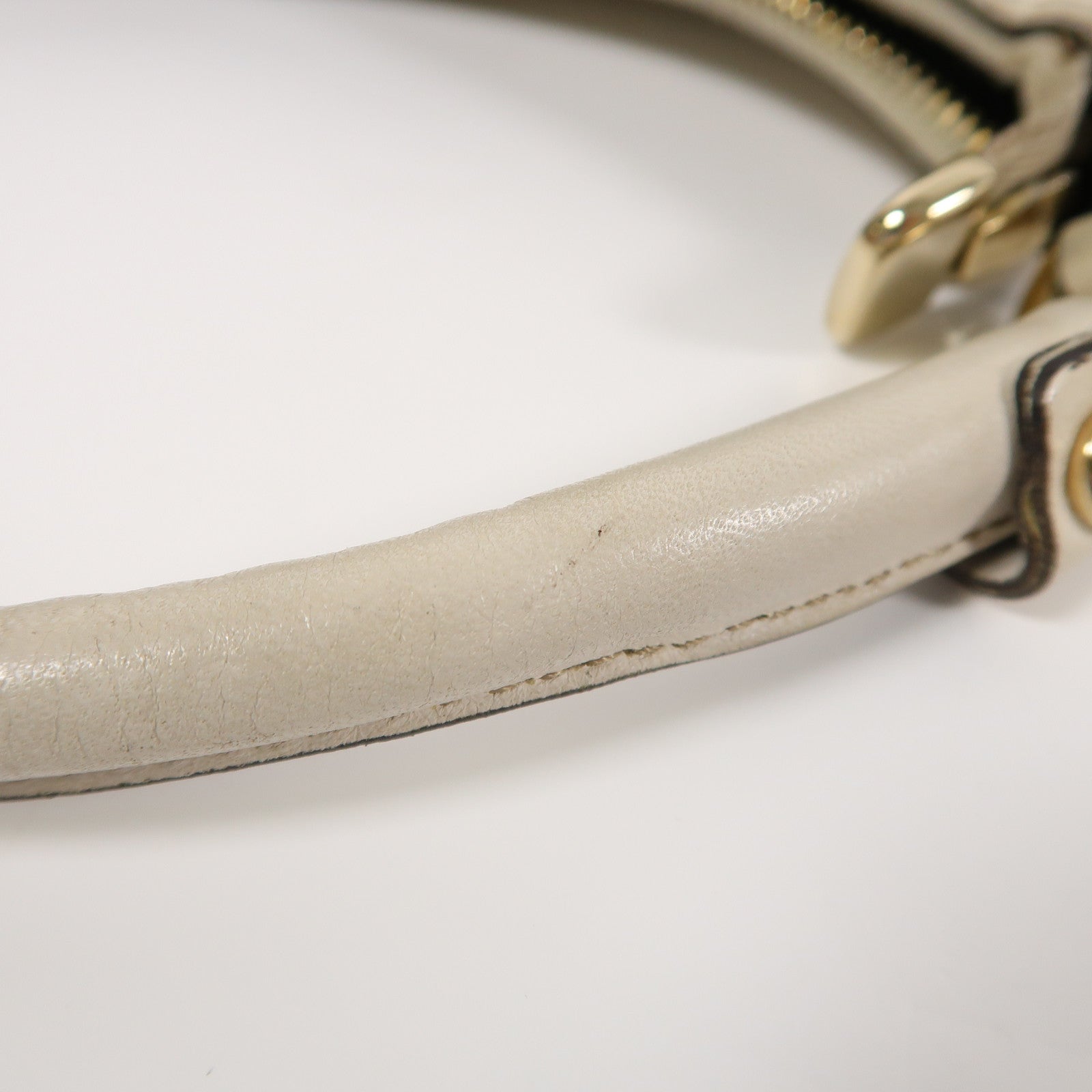 GUCCI 帆布Shoulder Bag金扣肩背袋棕色/米色