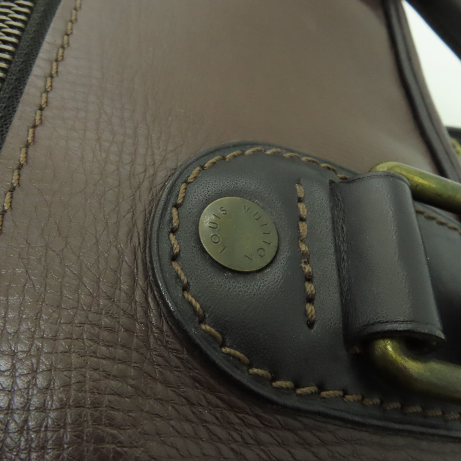 LOUIS VUITTON 【激減優惠】牛皮皮革Briefcase金扣公事包啡色