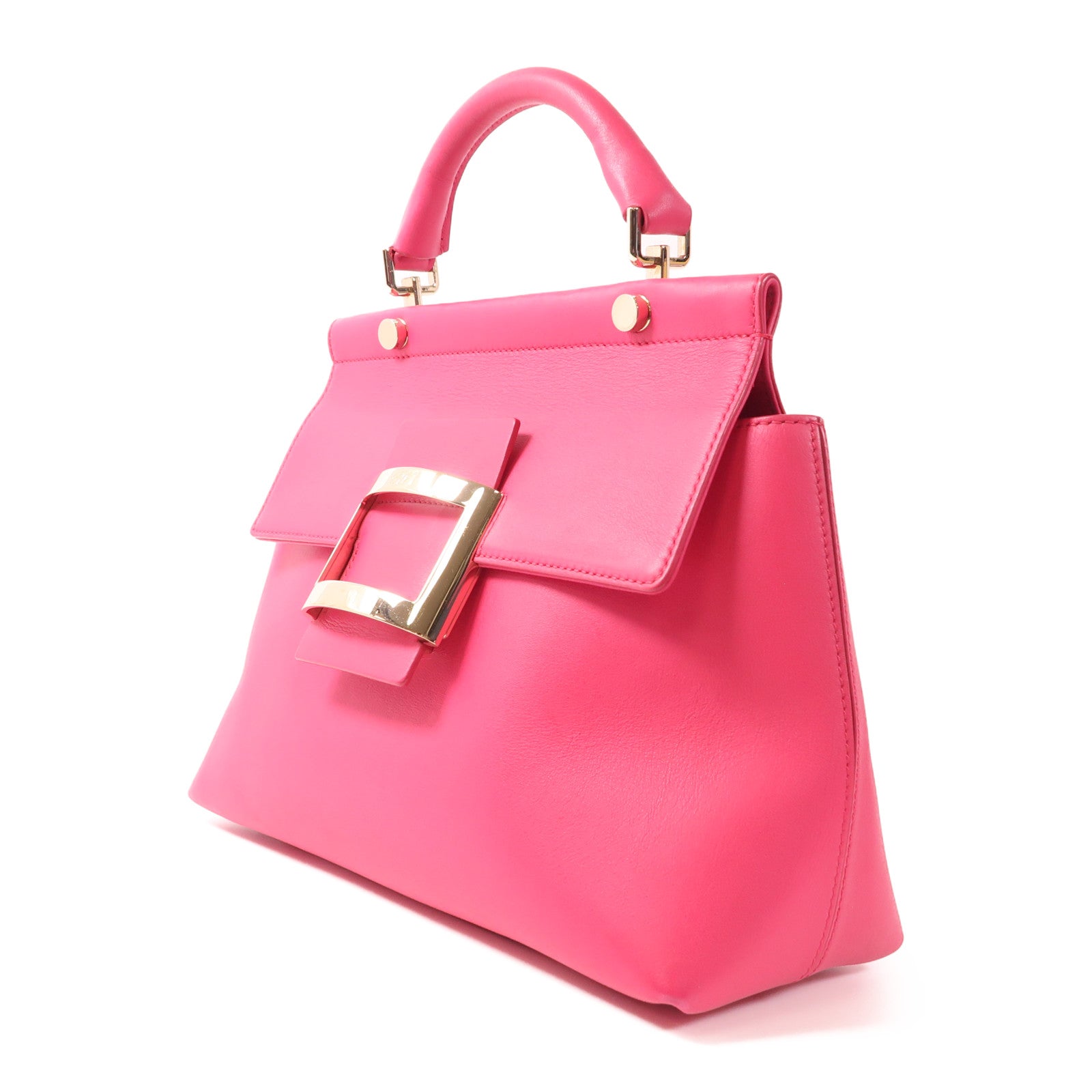 SELECTION 牛皮皮革Shoulder Bag金扣手挽肩背兩用袋