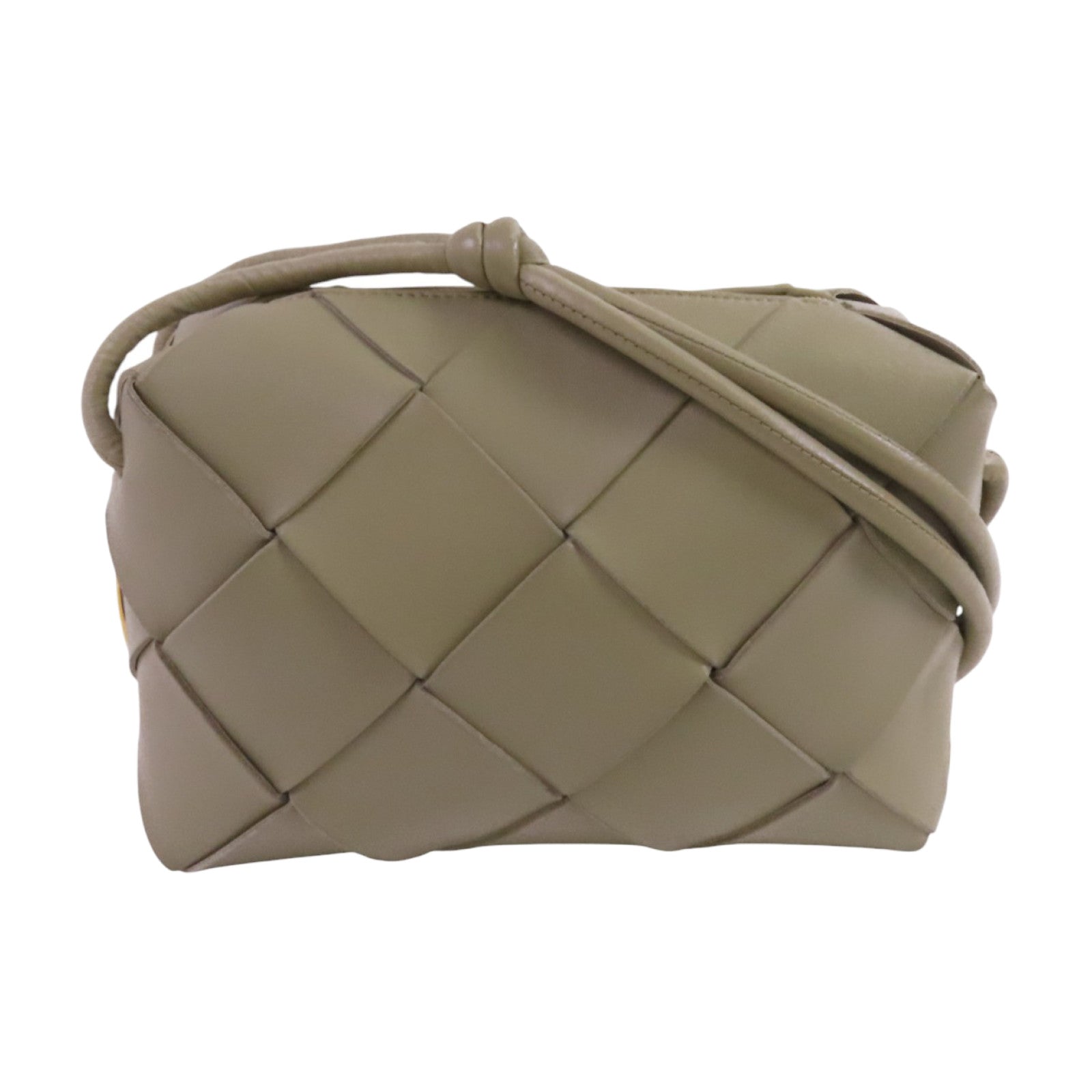 BOTTEGA VENETA 織紋皮革Small Cassette金扣肩背袋
